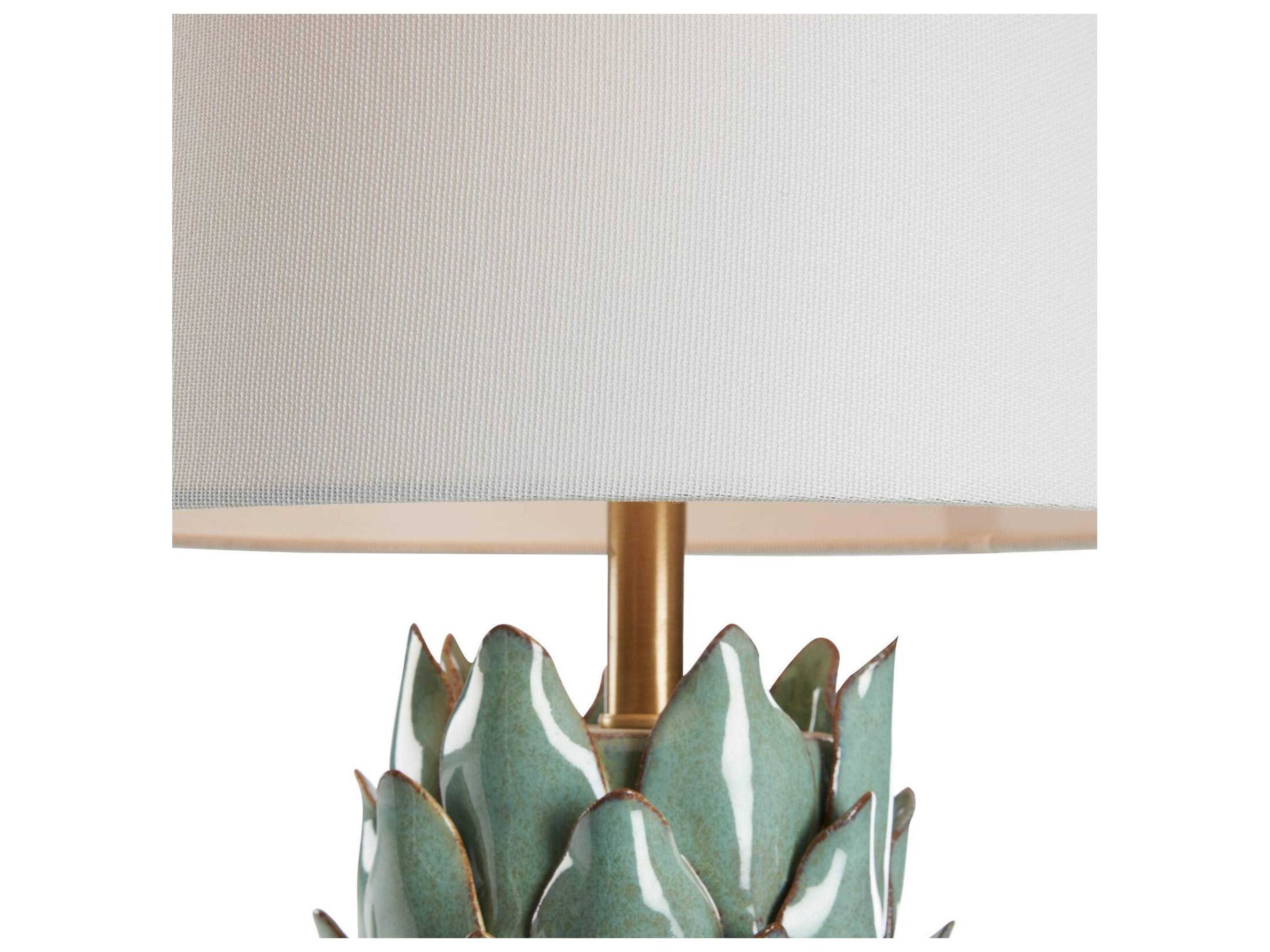 Chelsea House Town Square Green Linen Table Lamp