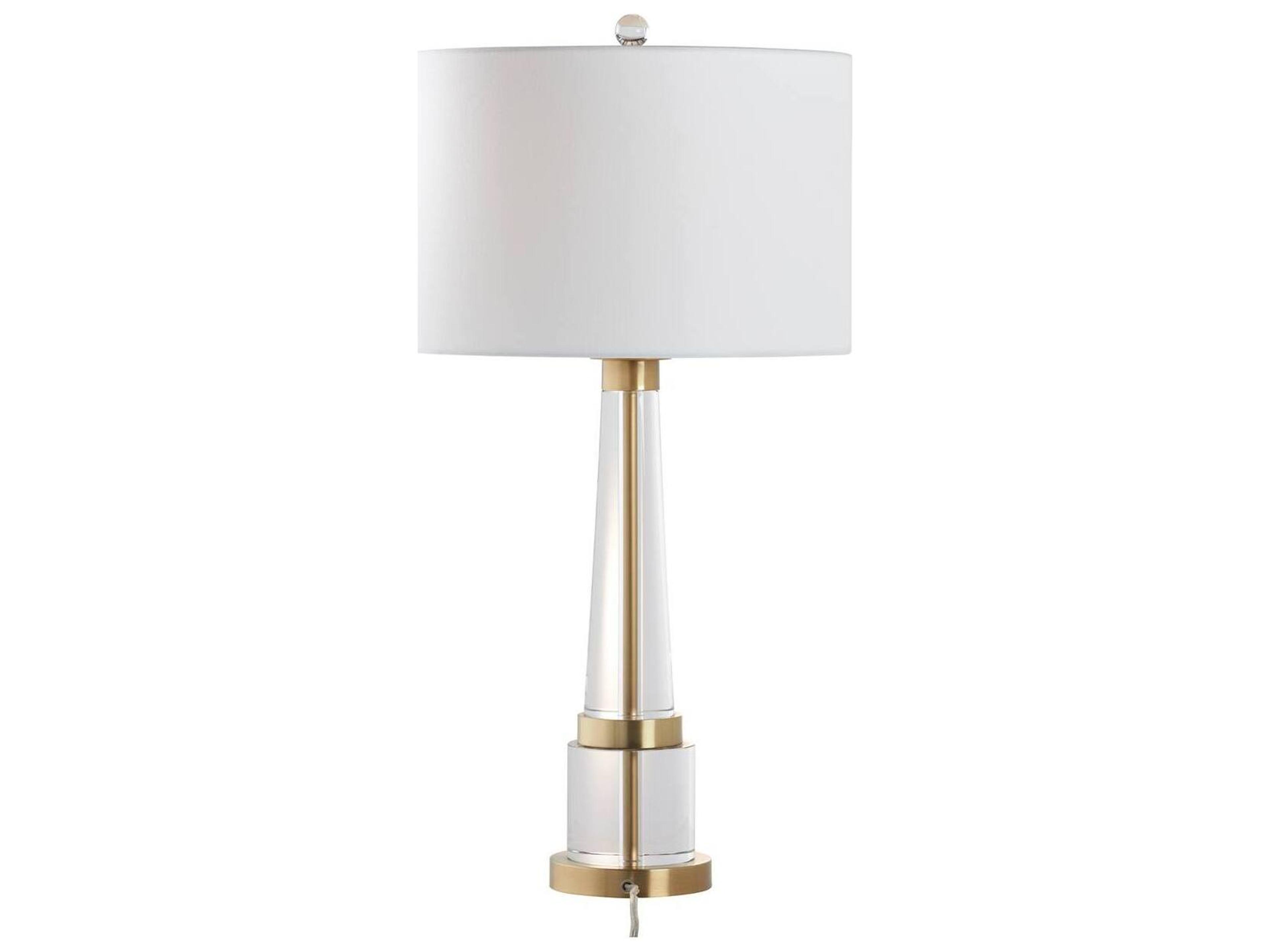 Chelsea House Town Square Gold Linen Brass Table Lamp