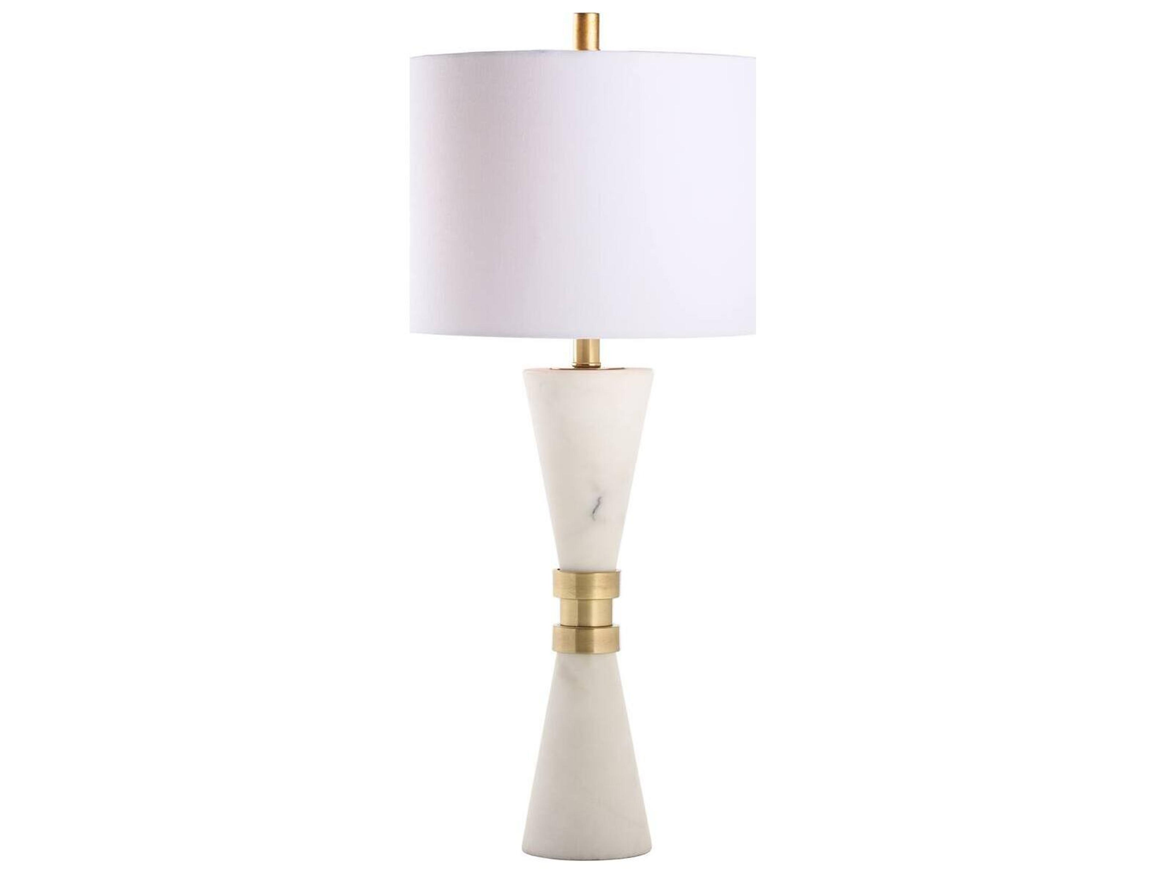 Town Square White Cream Linen Table Lamp