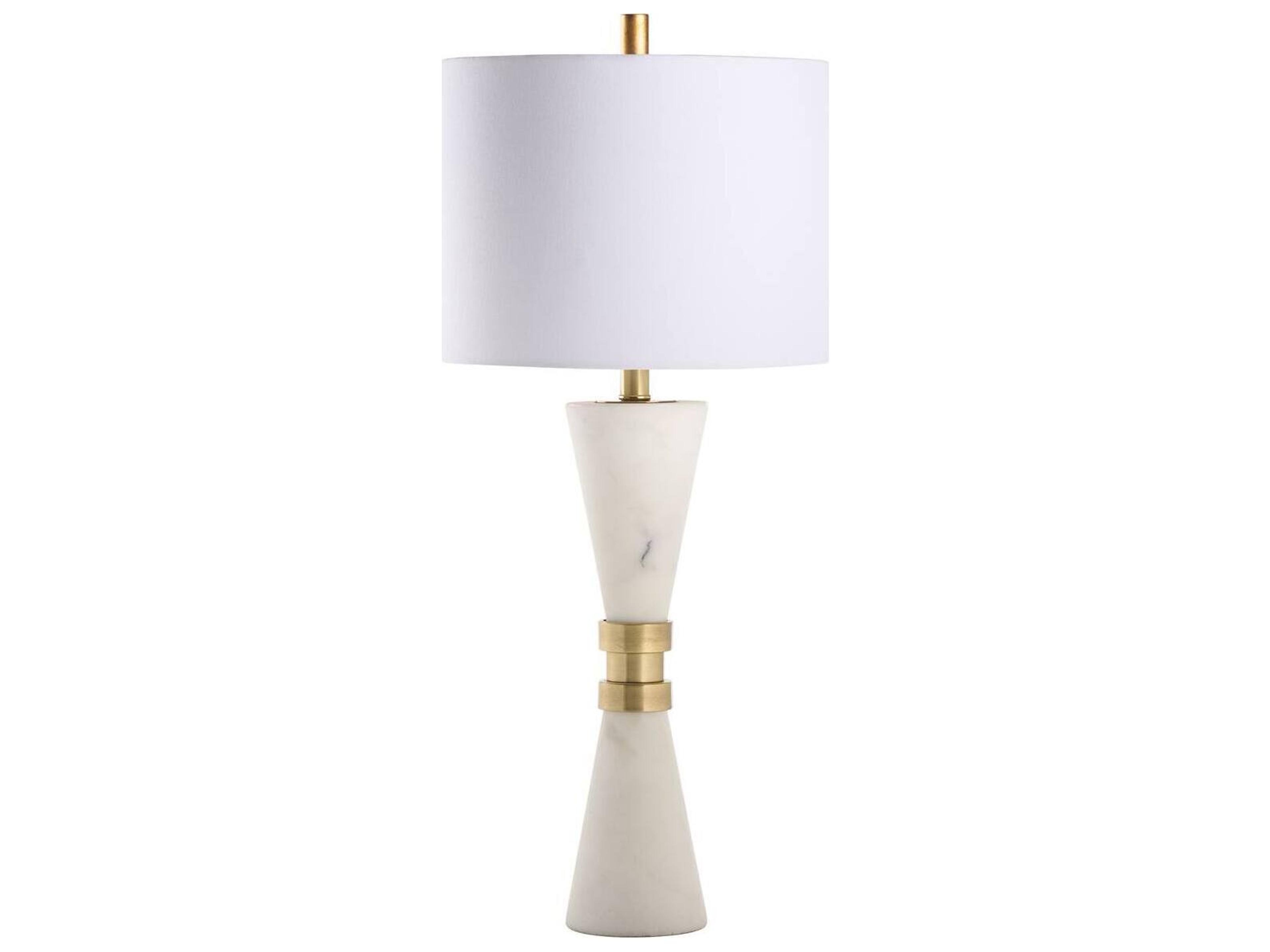 Chelsea House Town Square White Cream Linen Table Lamp