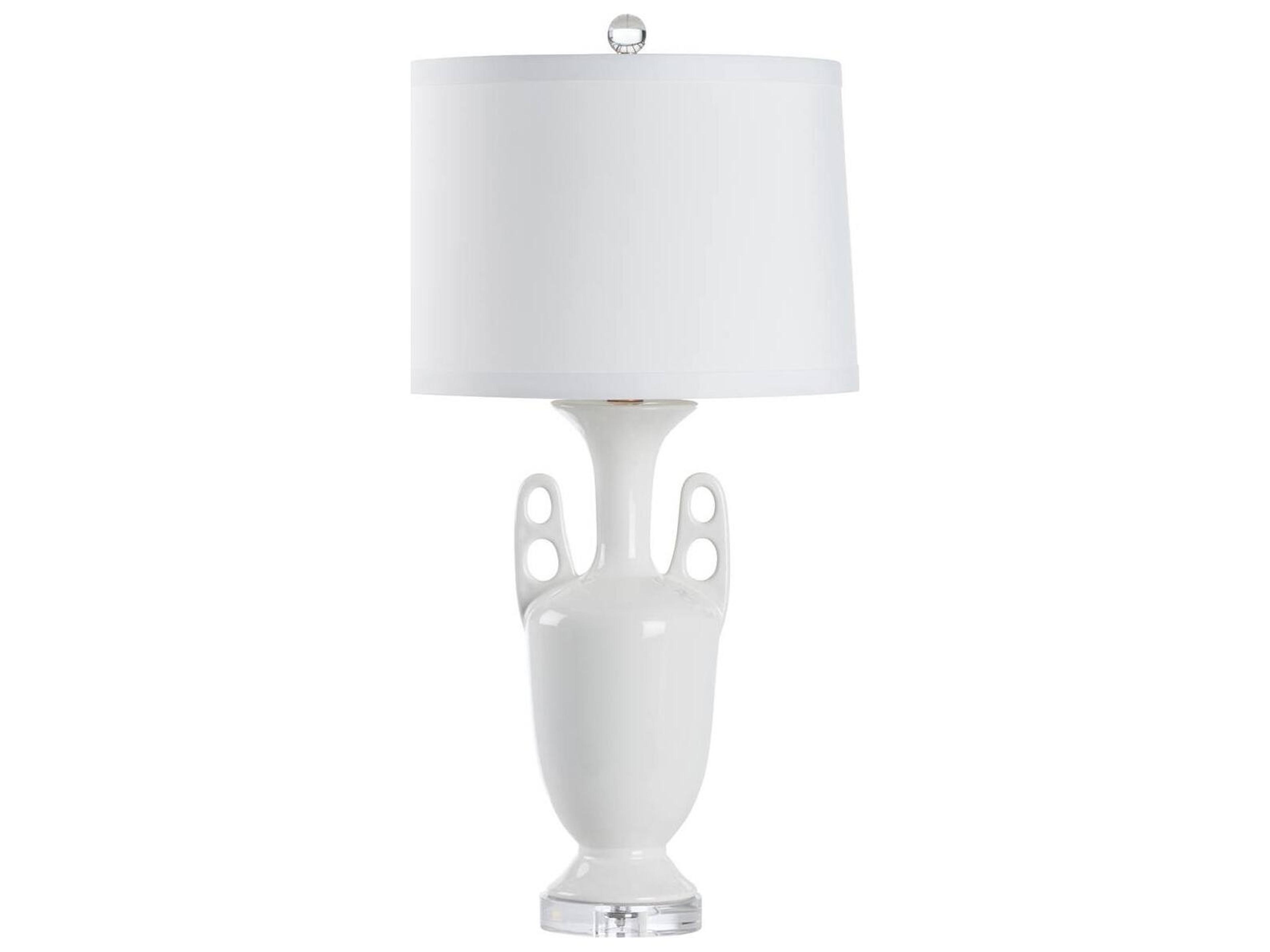 Chelsea House Bill Cain White Cream Silk Table Lamp