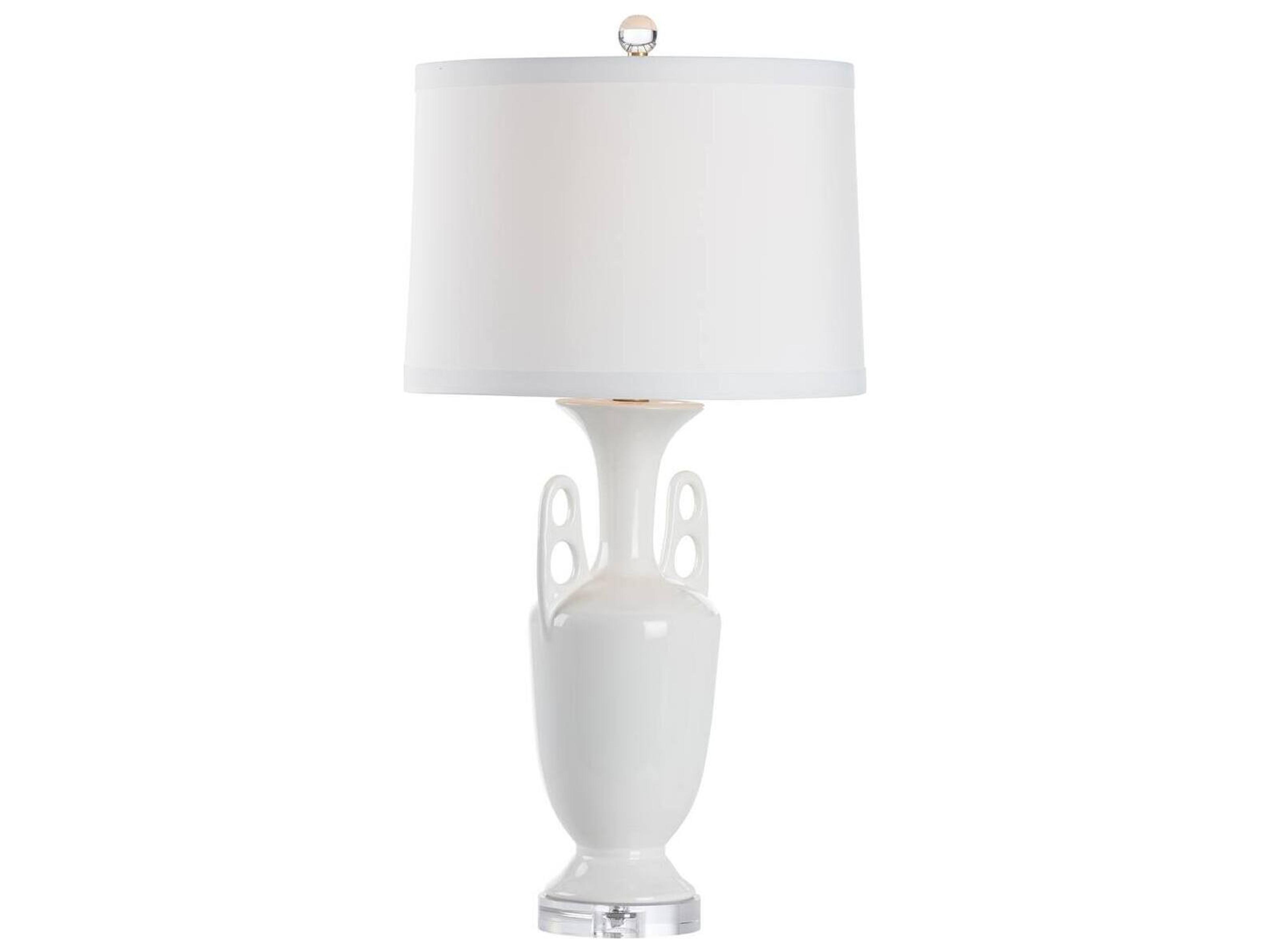Chelsea House Bill Cain White Cream Silk Table Lamp