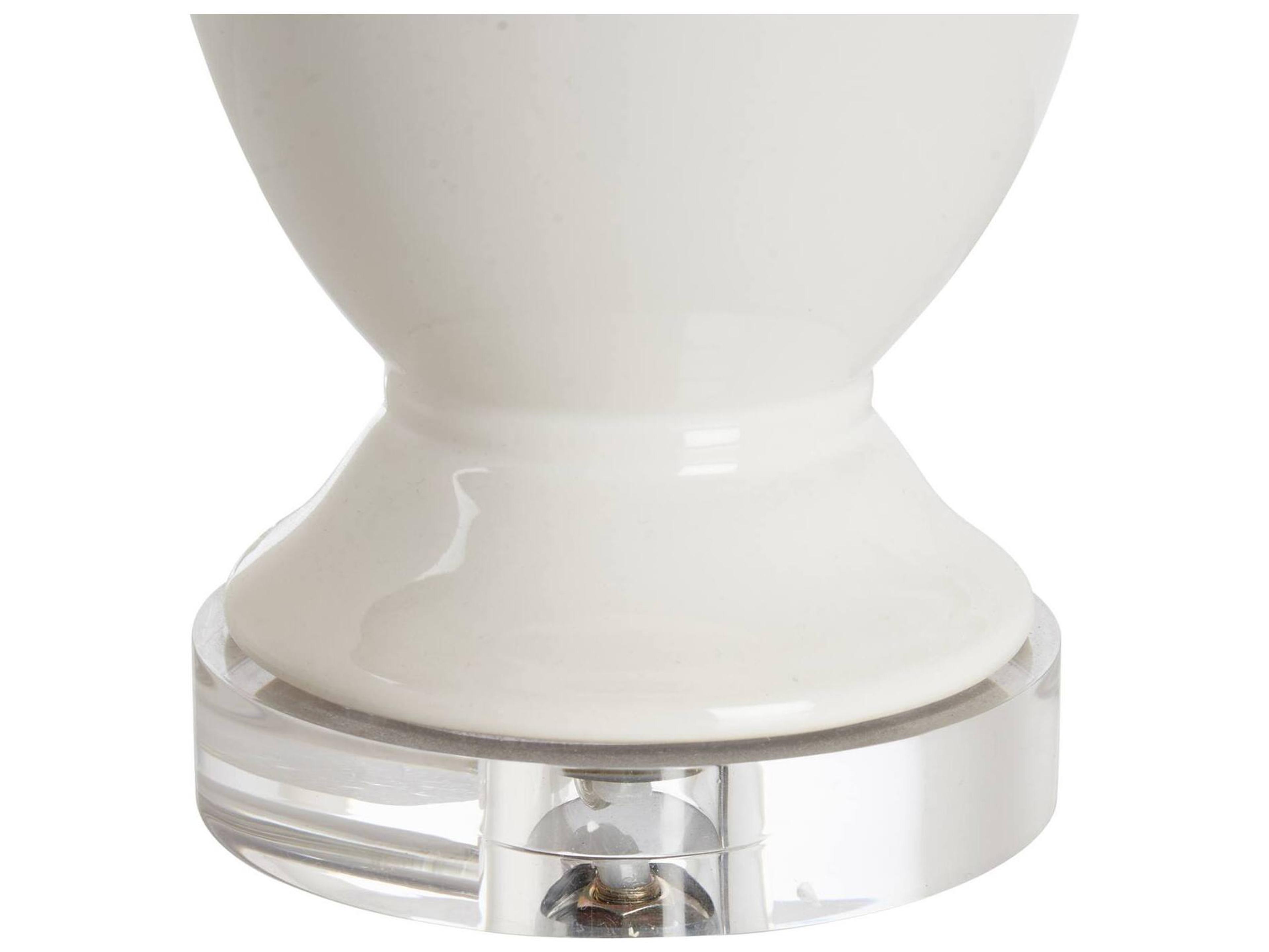 Chelsea House Bill Cain White Cream Silk Table Lamp