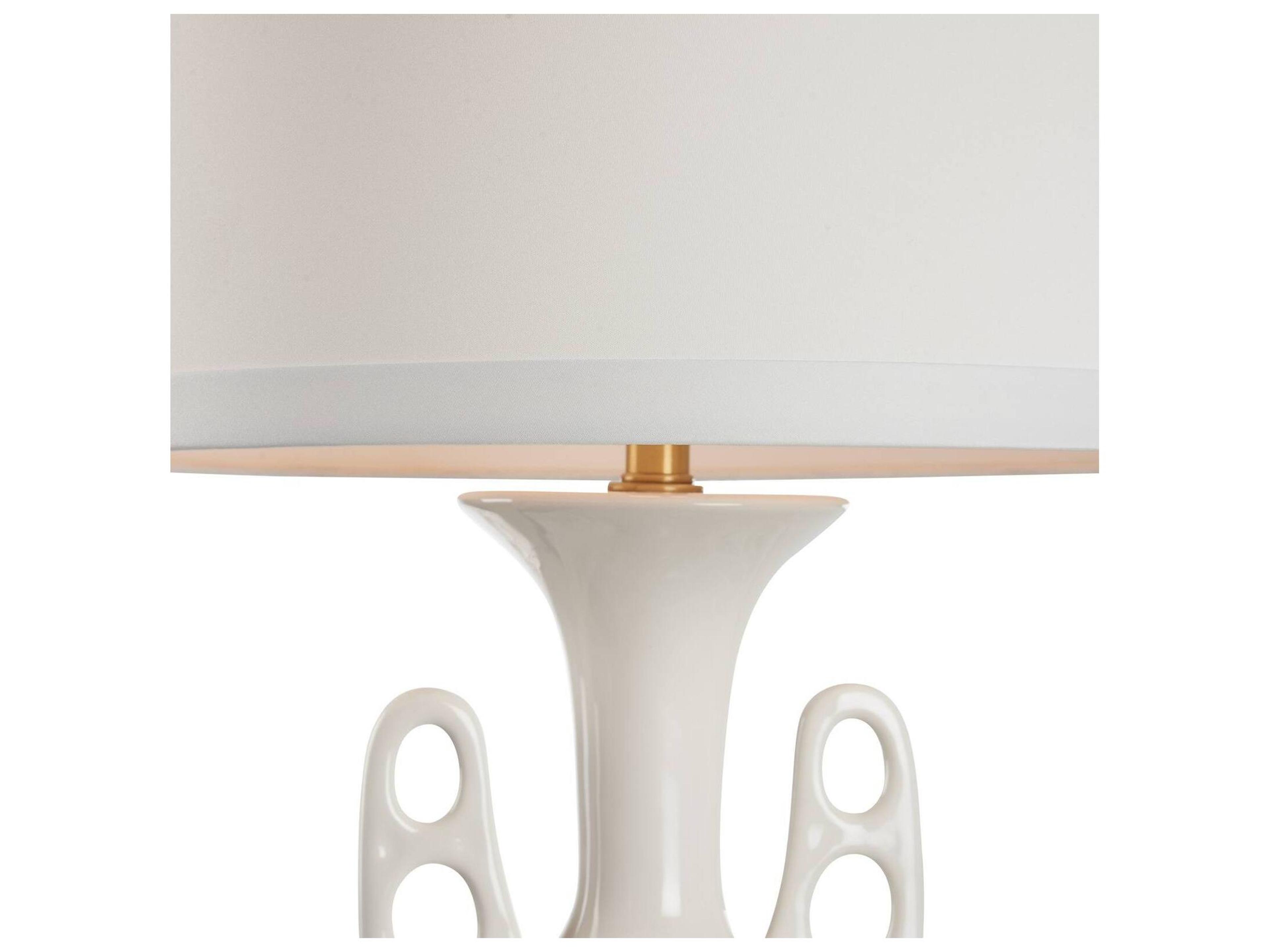 Chelsea House Bill Cain White Cream Silk Table Lamp