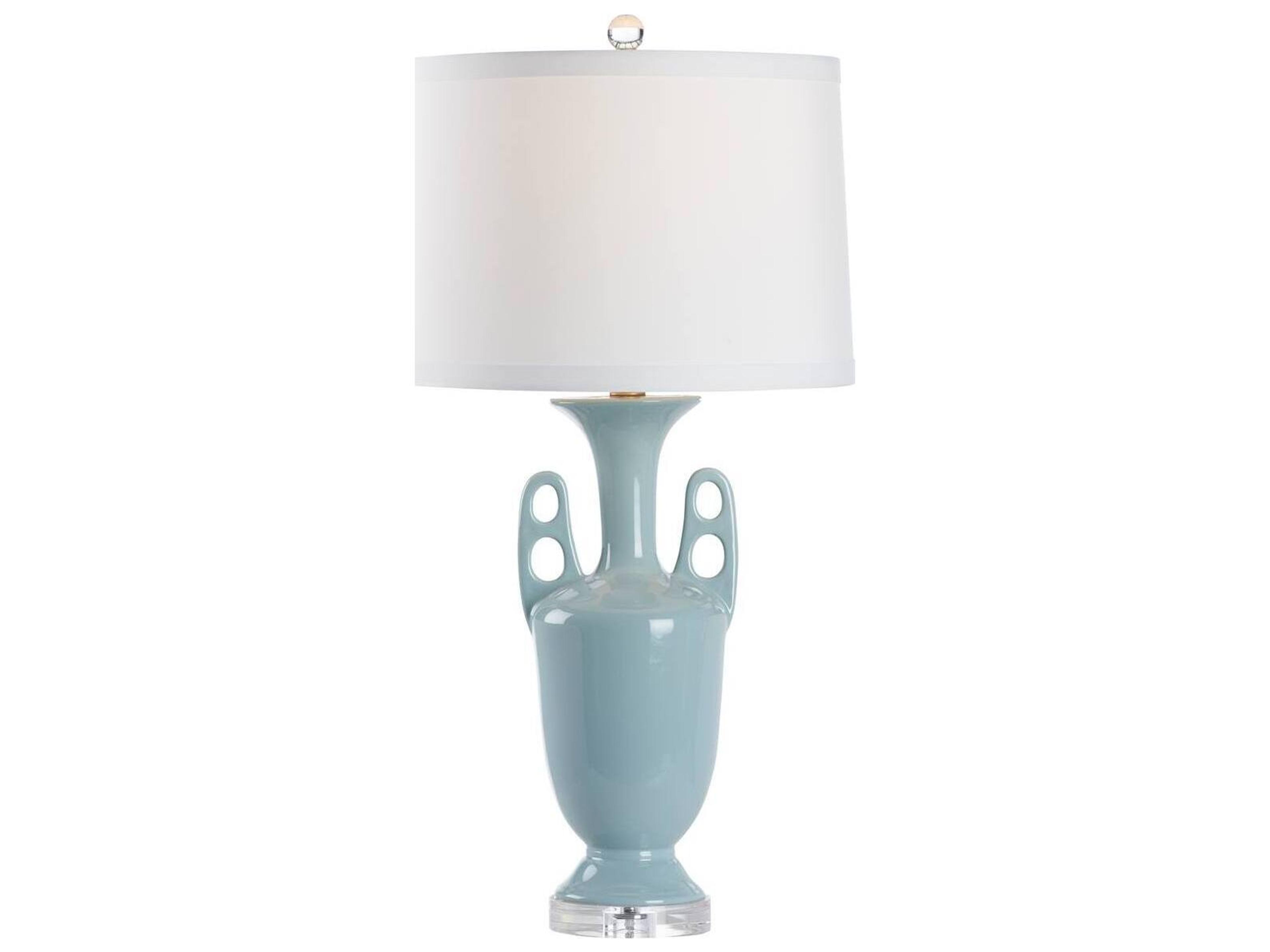 Bill Cain Blue Silk Table Lamp
