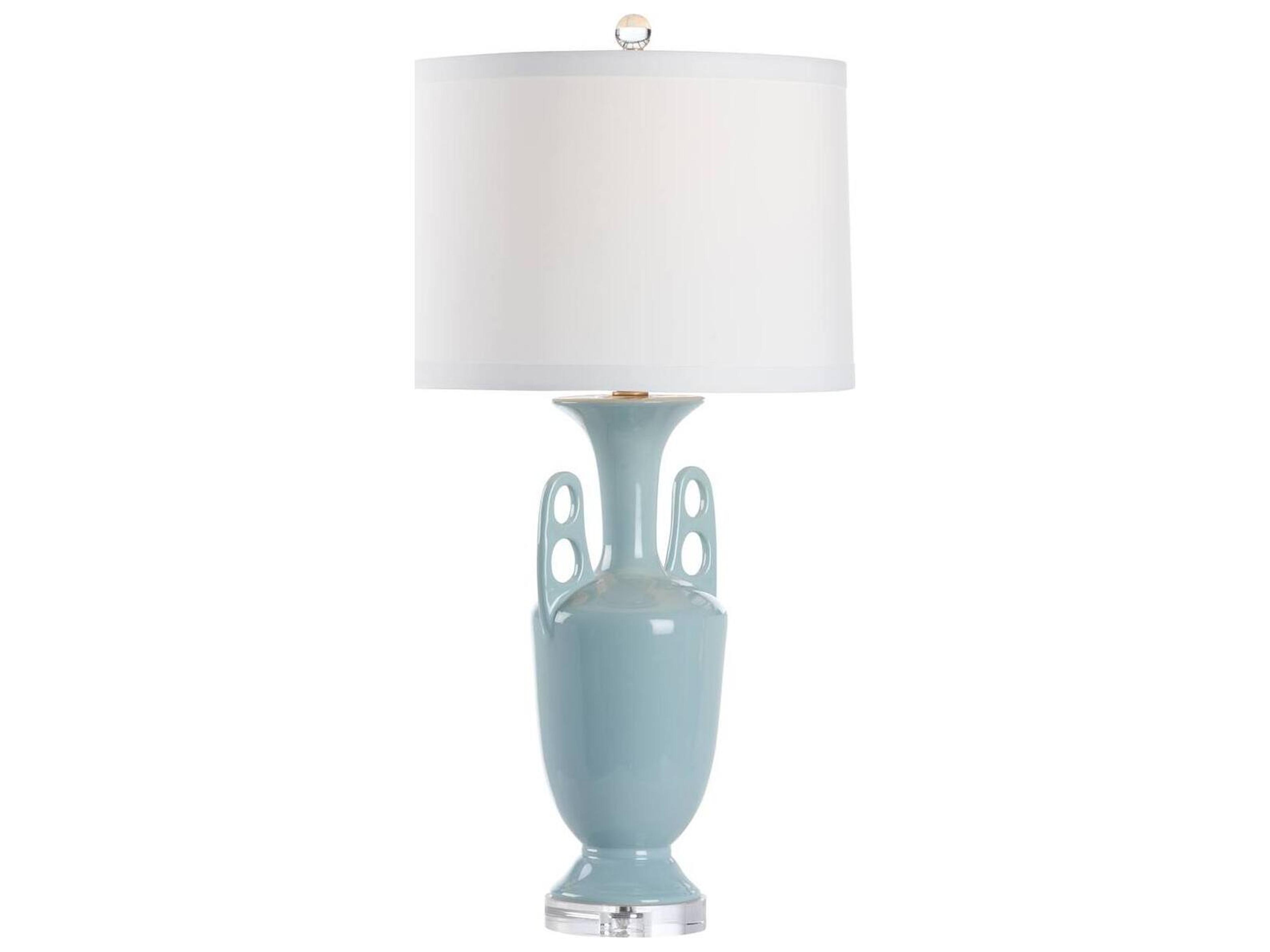 Chelsea House Bill Cain Blue Silk Table Lamp