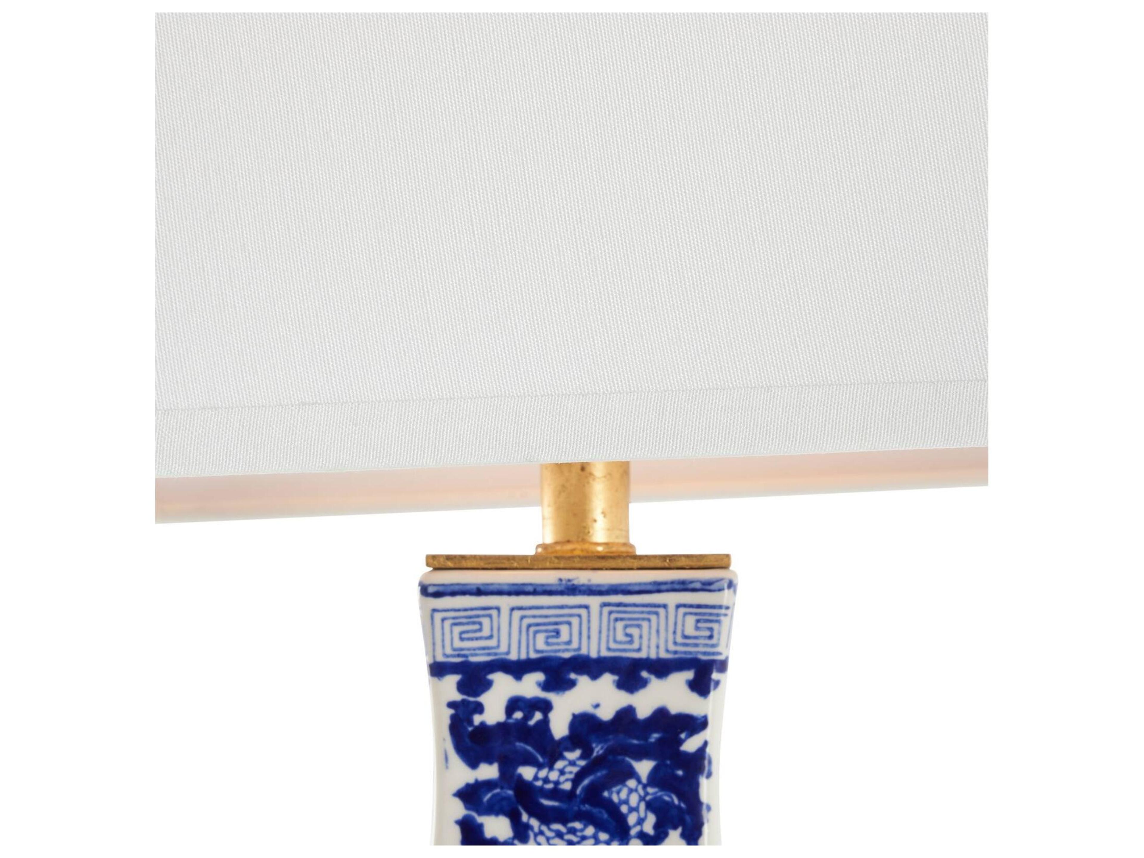 Chelsea House Bill Cain Blue Silkette Traditional Table Lamp