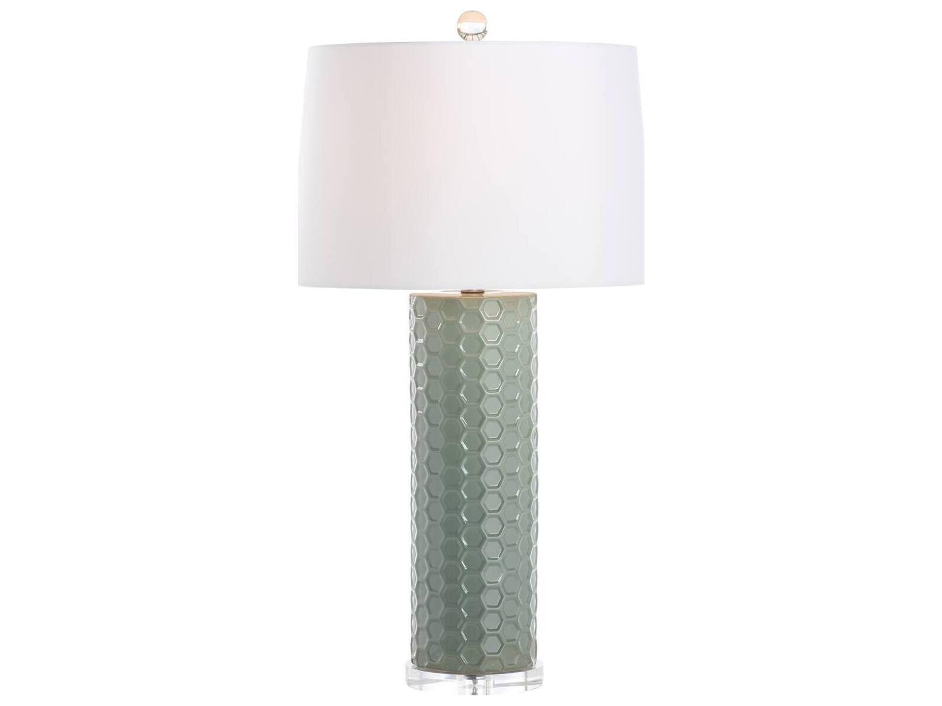 Shayla Copas Green Silk Table Lamp