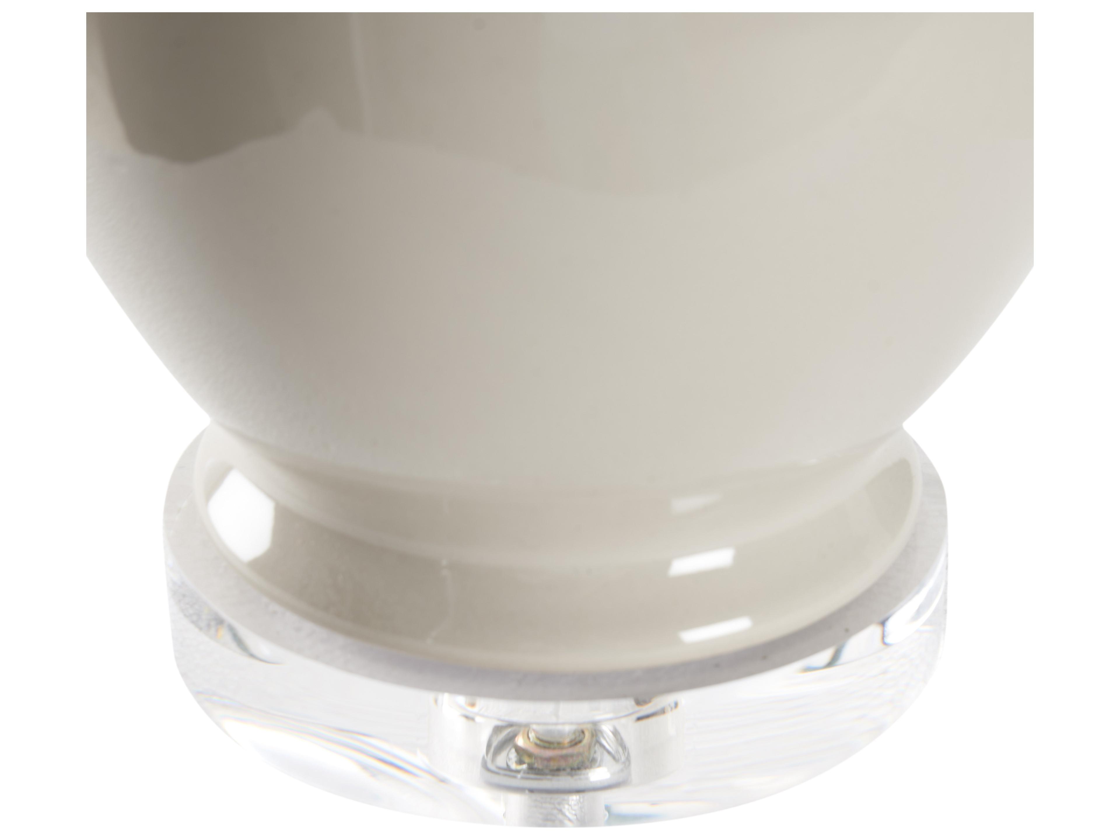 Chelsea House Bill Cain Gray Glaze Clear Linen Table Lamp