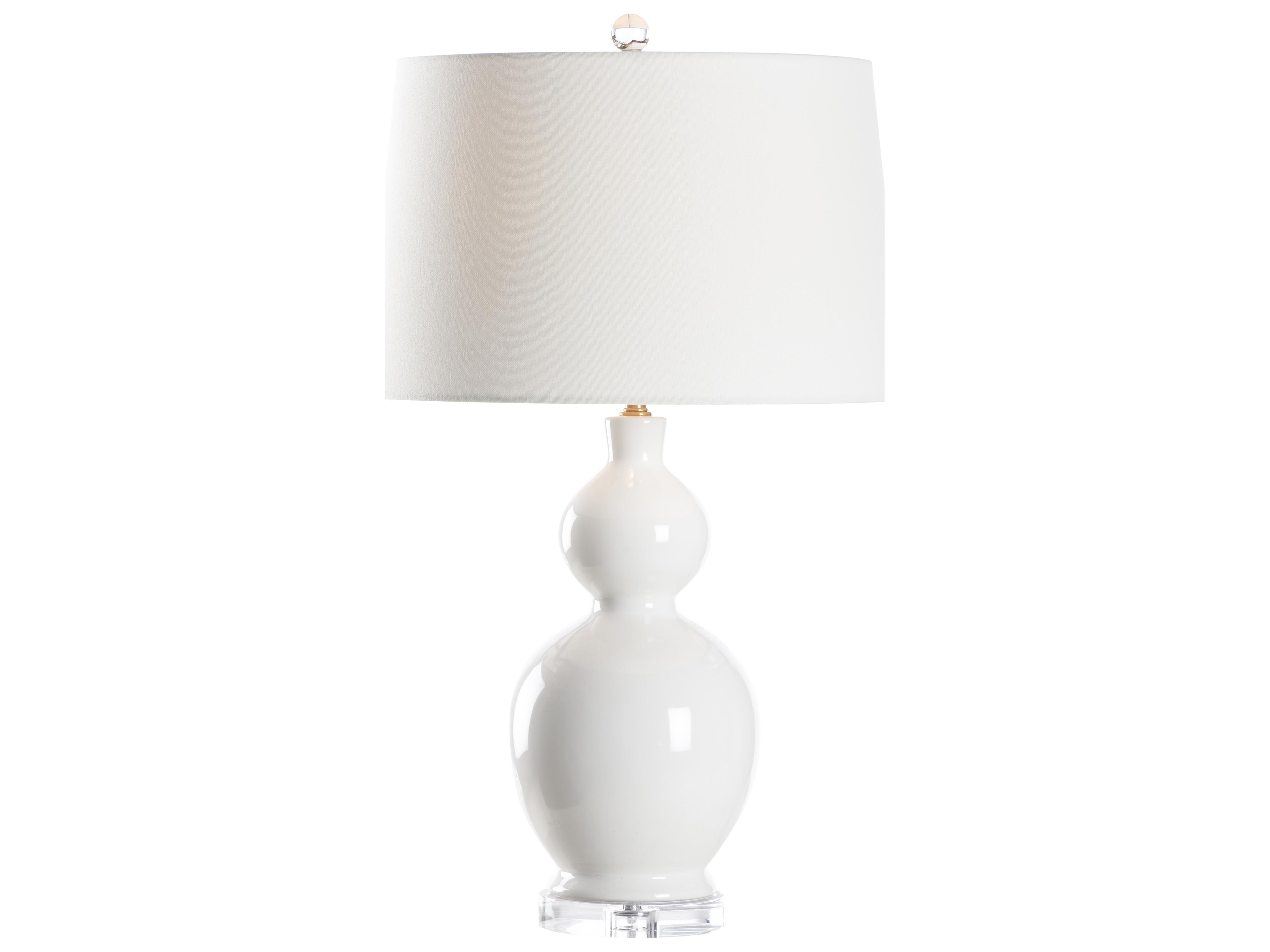 Chelsea House Bill Cain White Cream Linen Table Lamp