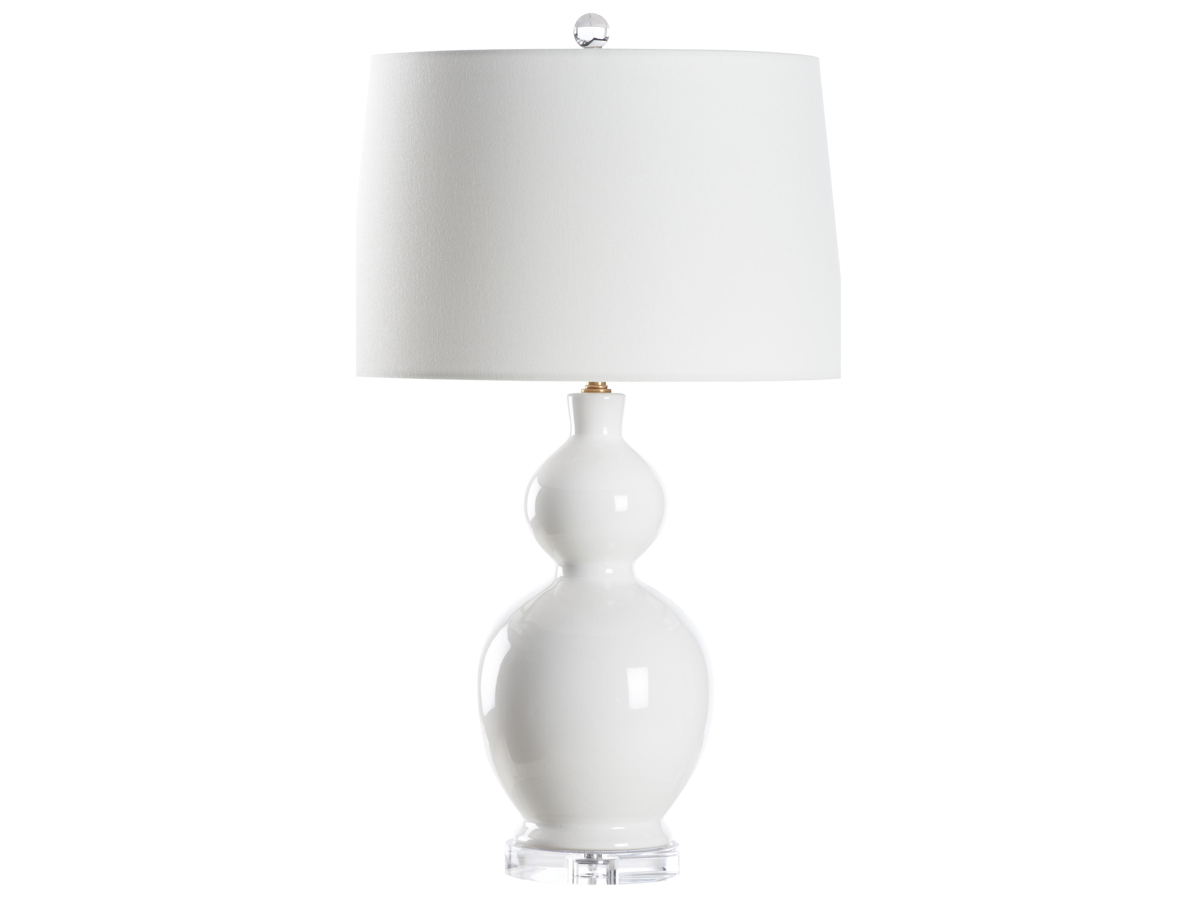 Chelsea House Bill Cain White Cream Linen Table Lamp