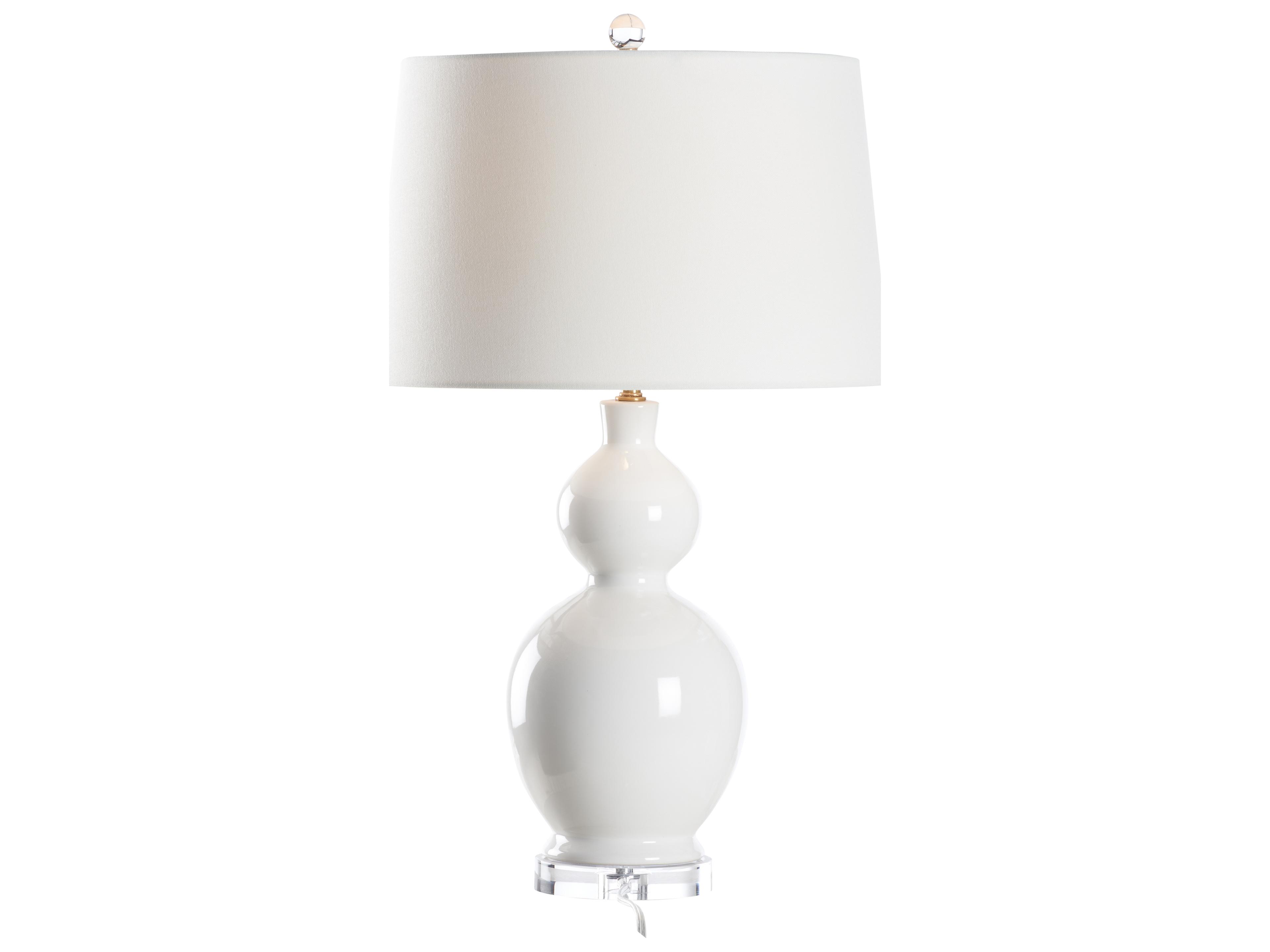 Chelsea House Bill Cain White Cream Linen Table Lamp