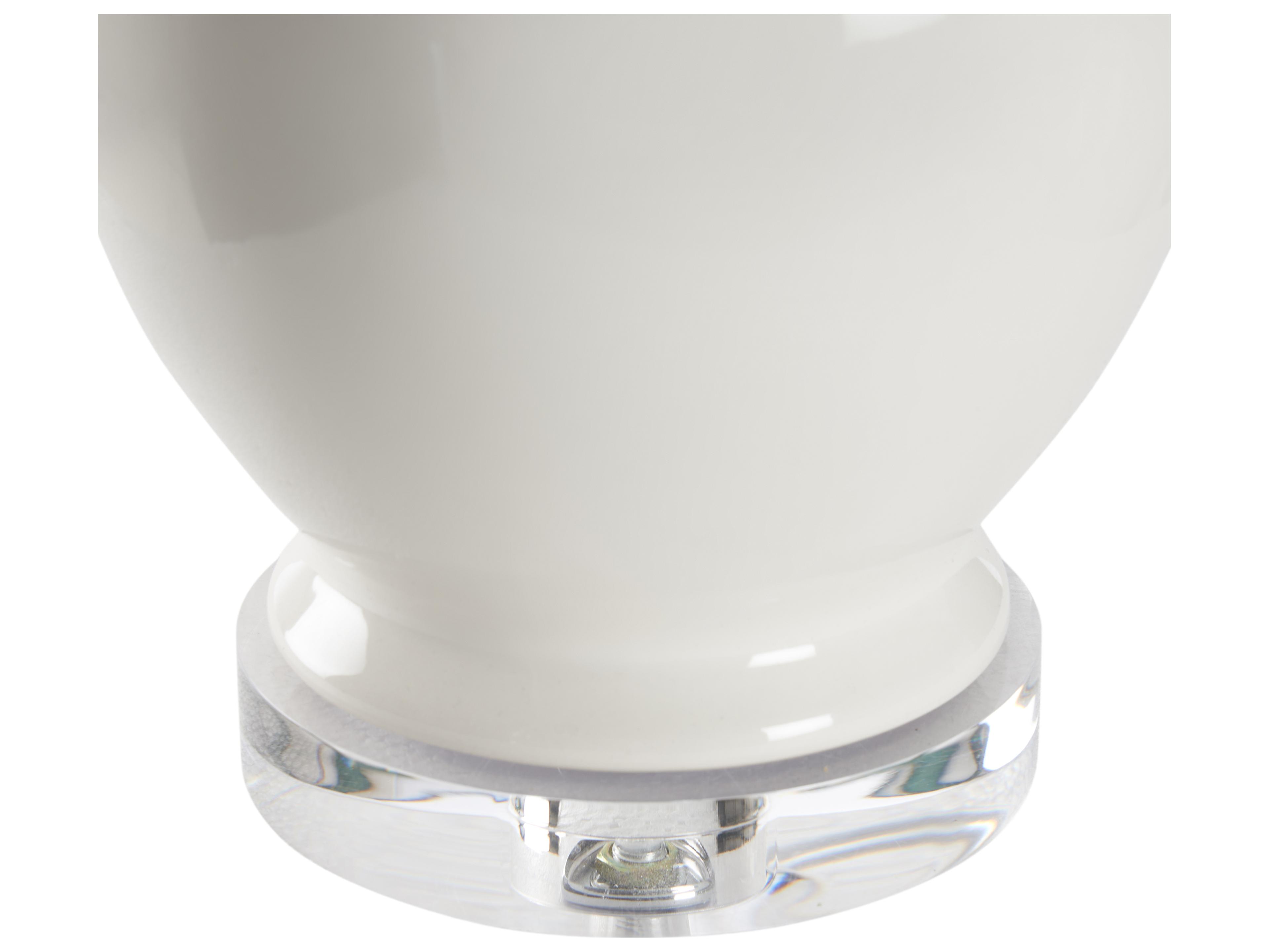 Chelsea House Bill Cain White Cream Linen Table Lamp