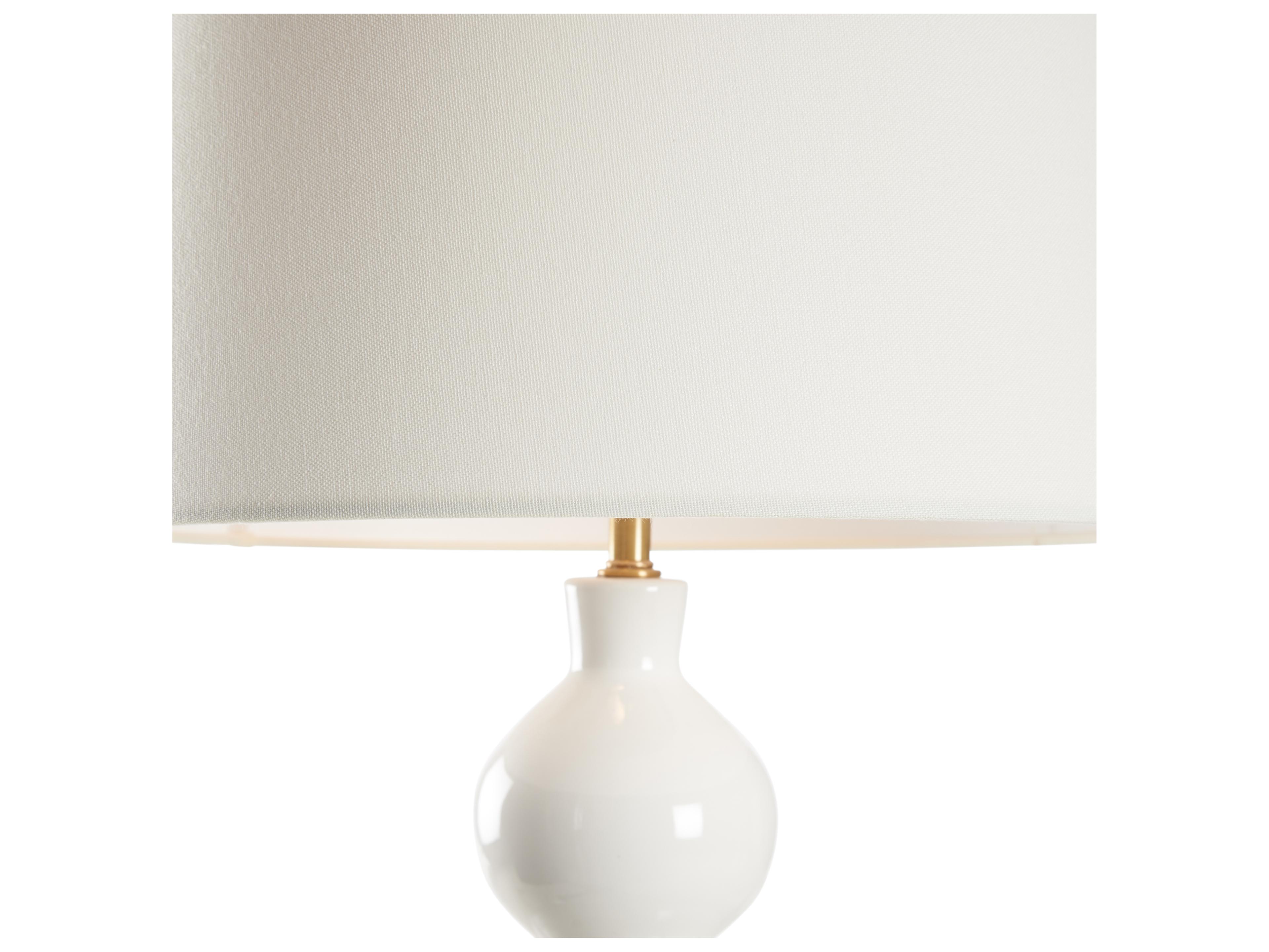 Chelsea House Bill Cain White Cream Linen Table Lamp