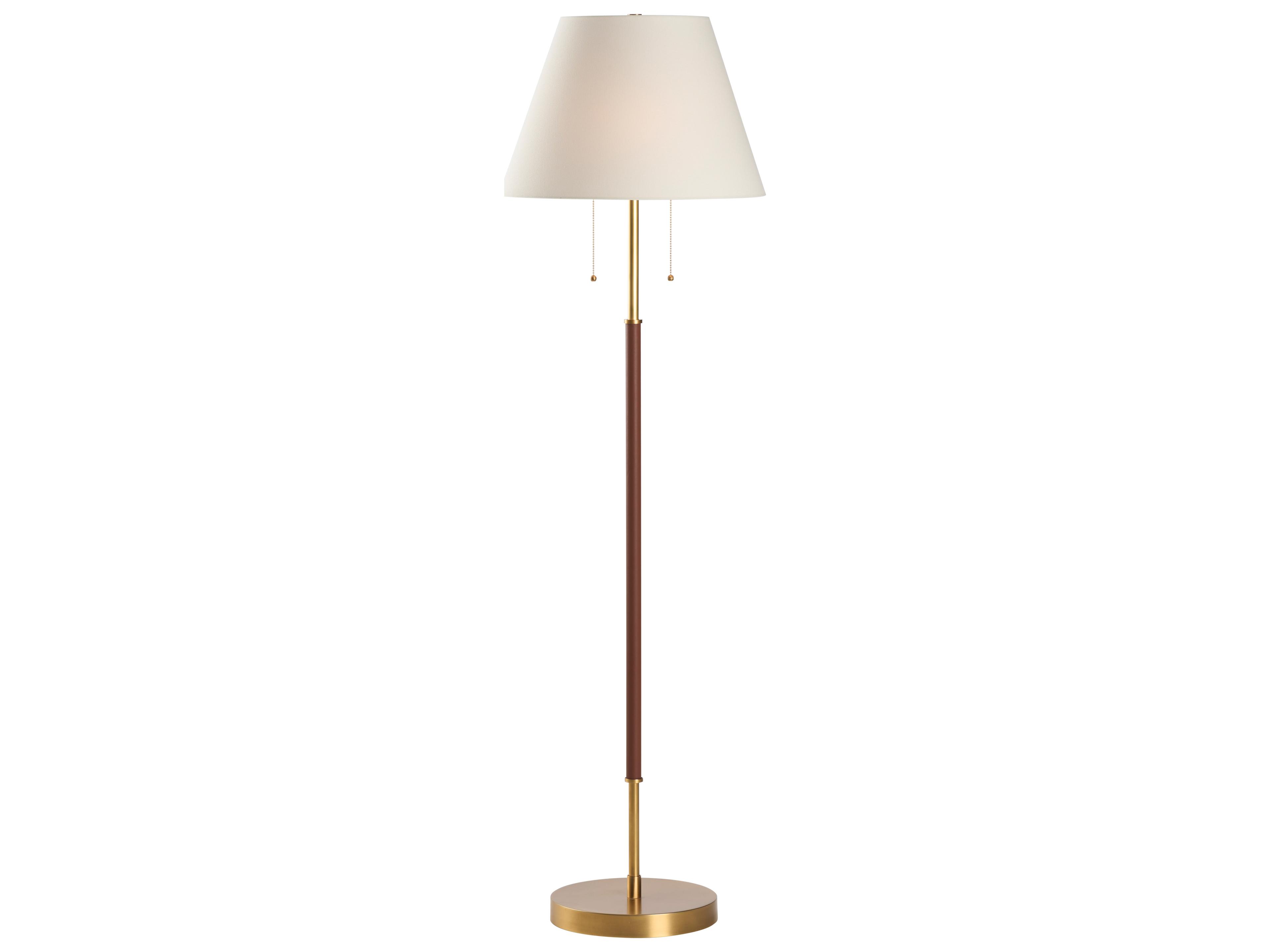Amanda Lindroth Gold Linen Floor Lamp