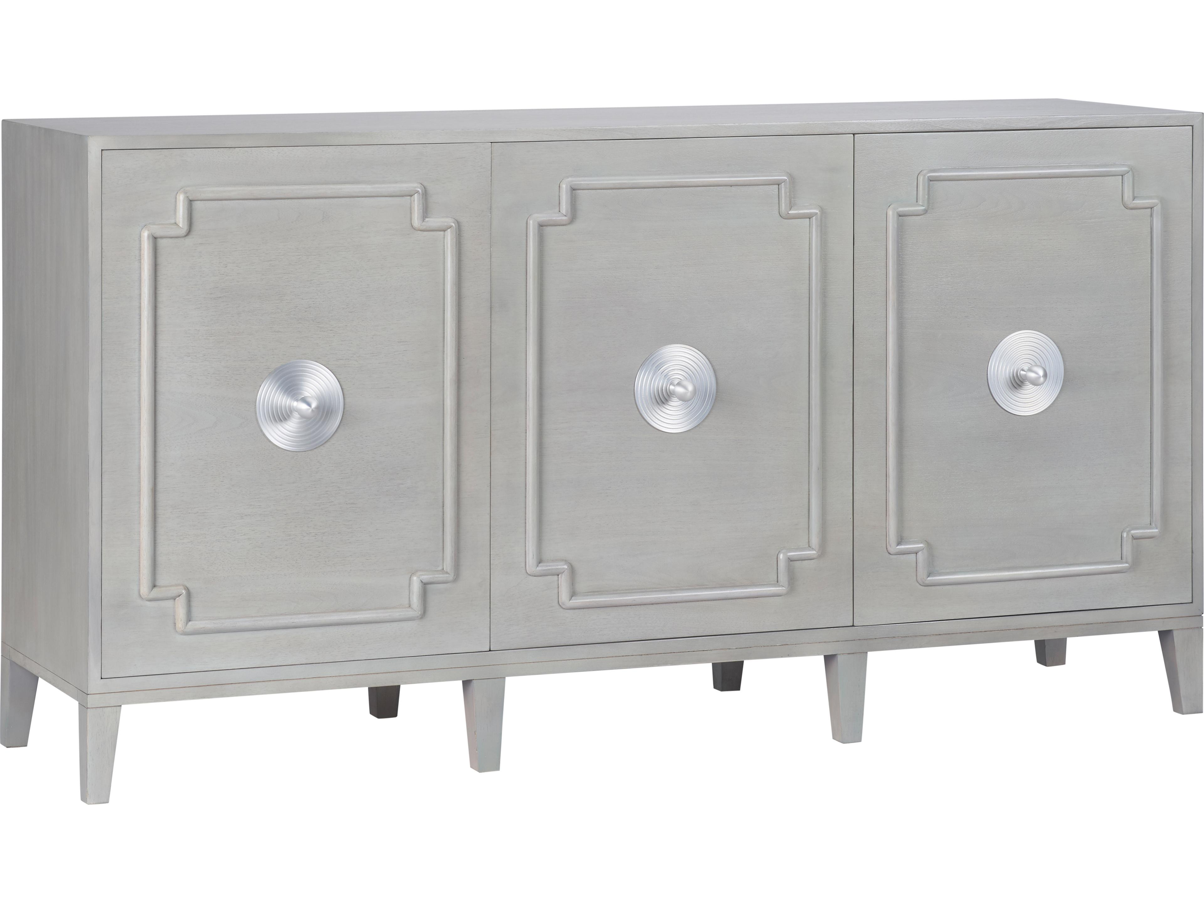 Elizabeth Wicker 69" Gray Sideboard
