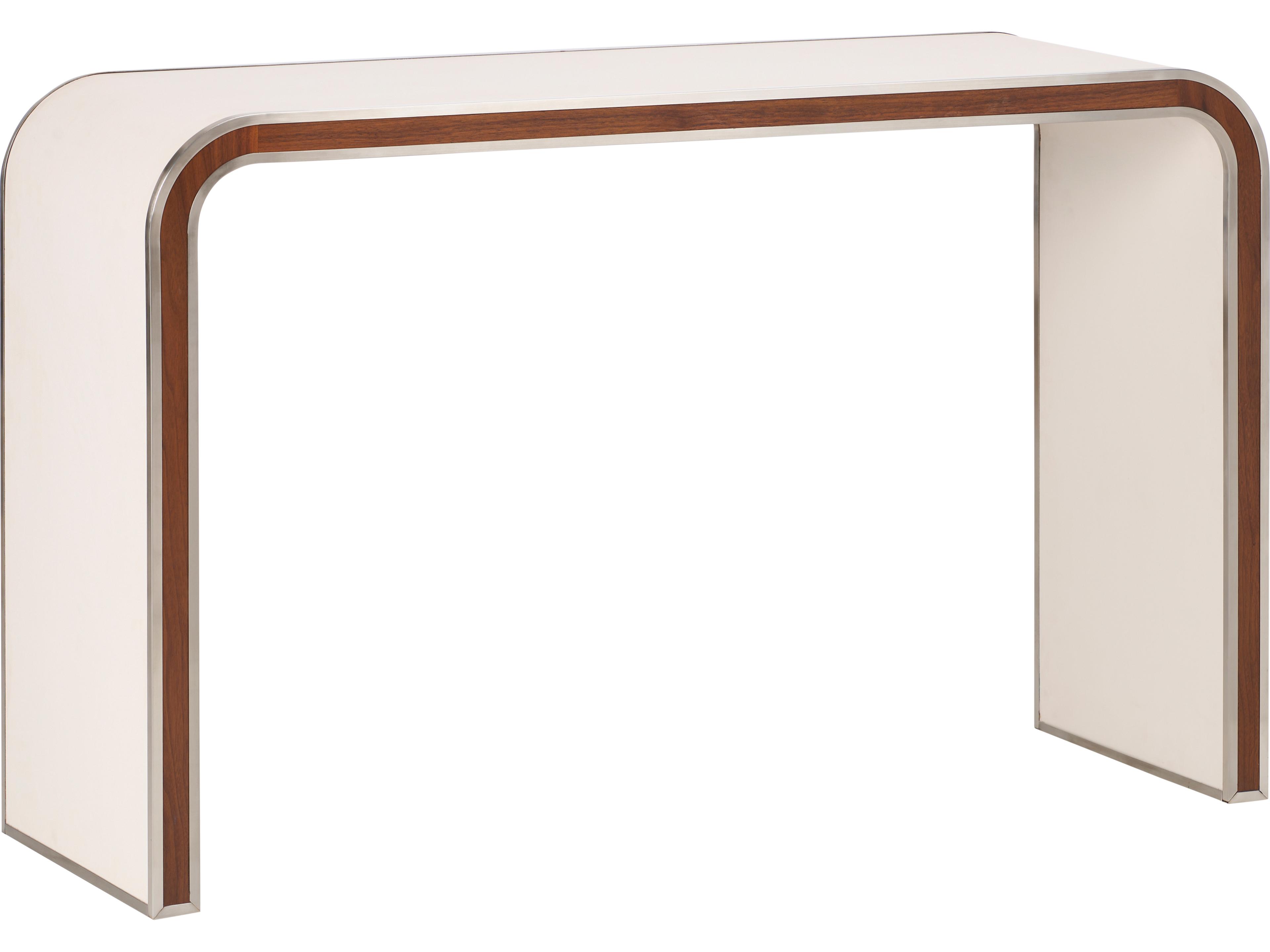 Rectangular Wood White Cream Console Table