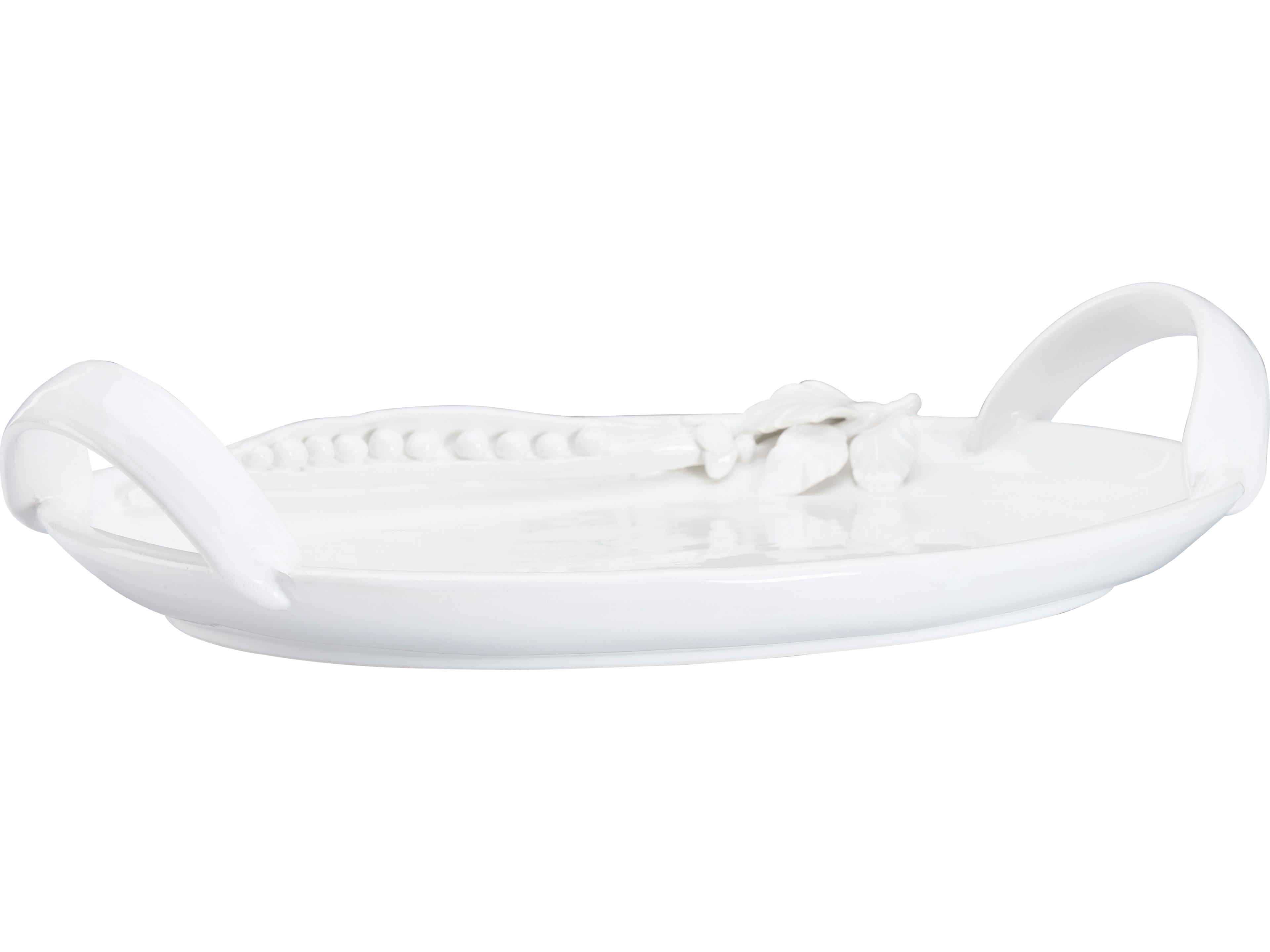 White Cream Serving Tray