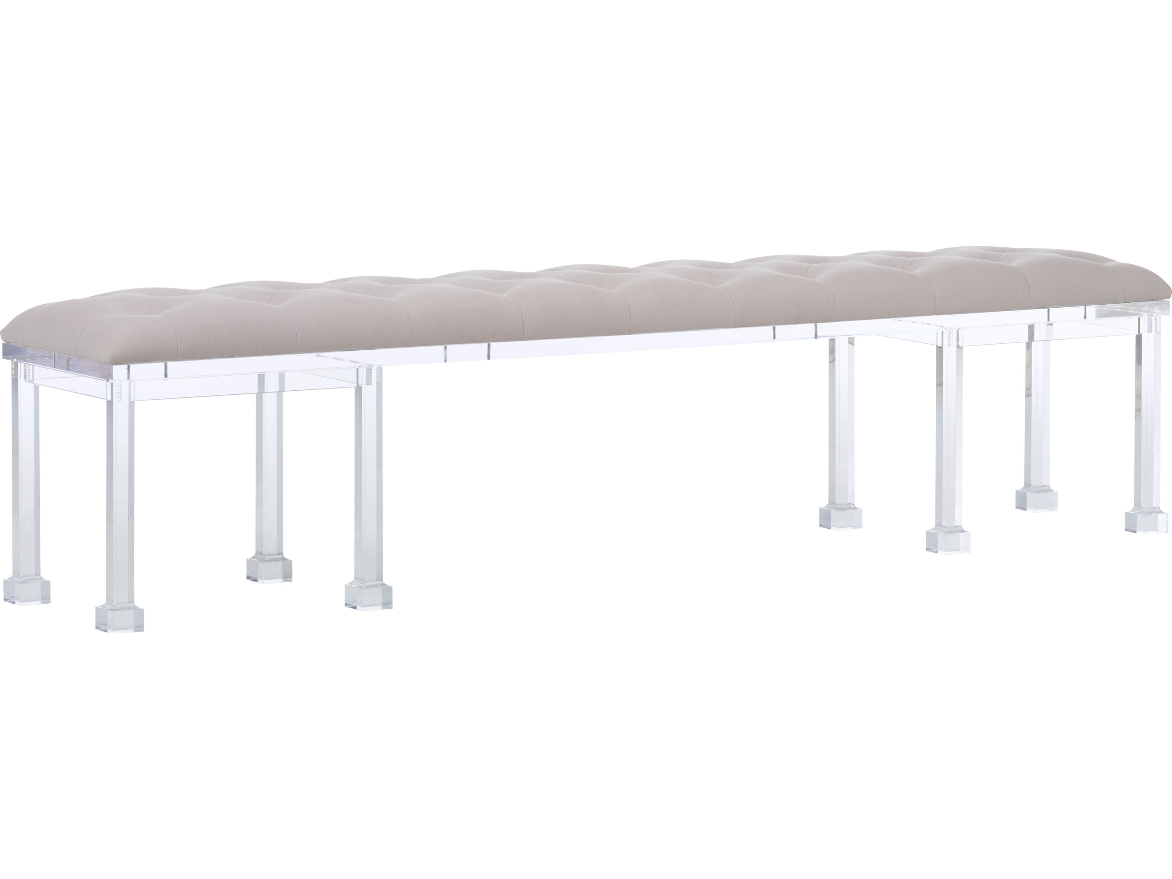 Chelsea House Bill Cain Clear Gray Velvet Upholstered Ottoman