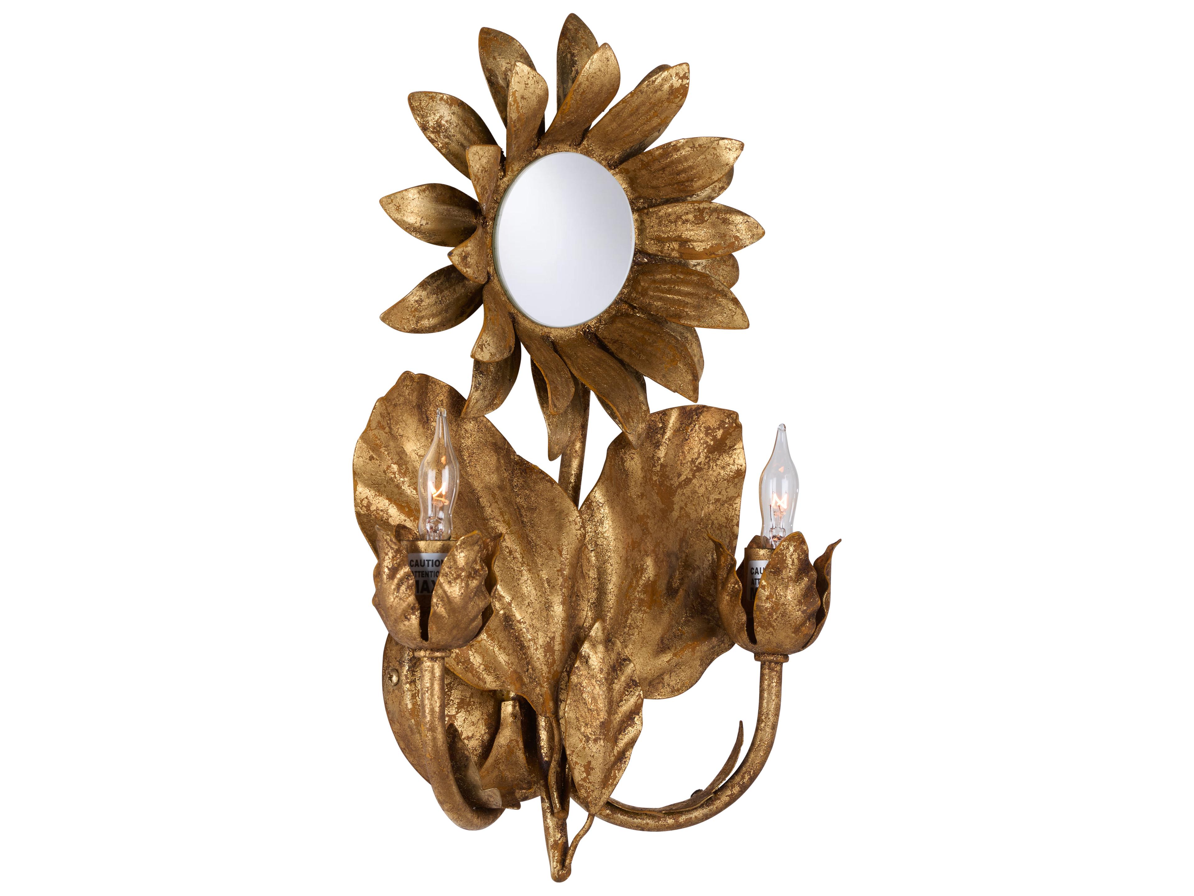 2-Light Gold Traditional Wall Sconce