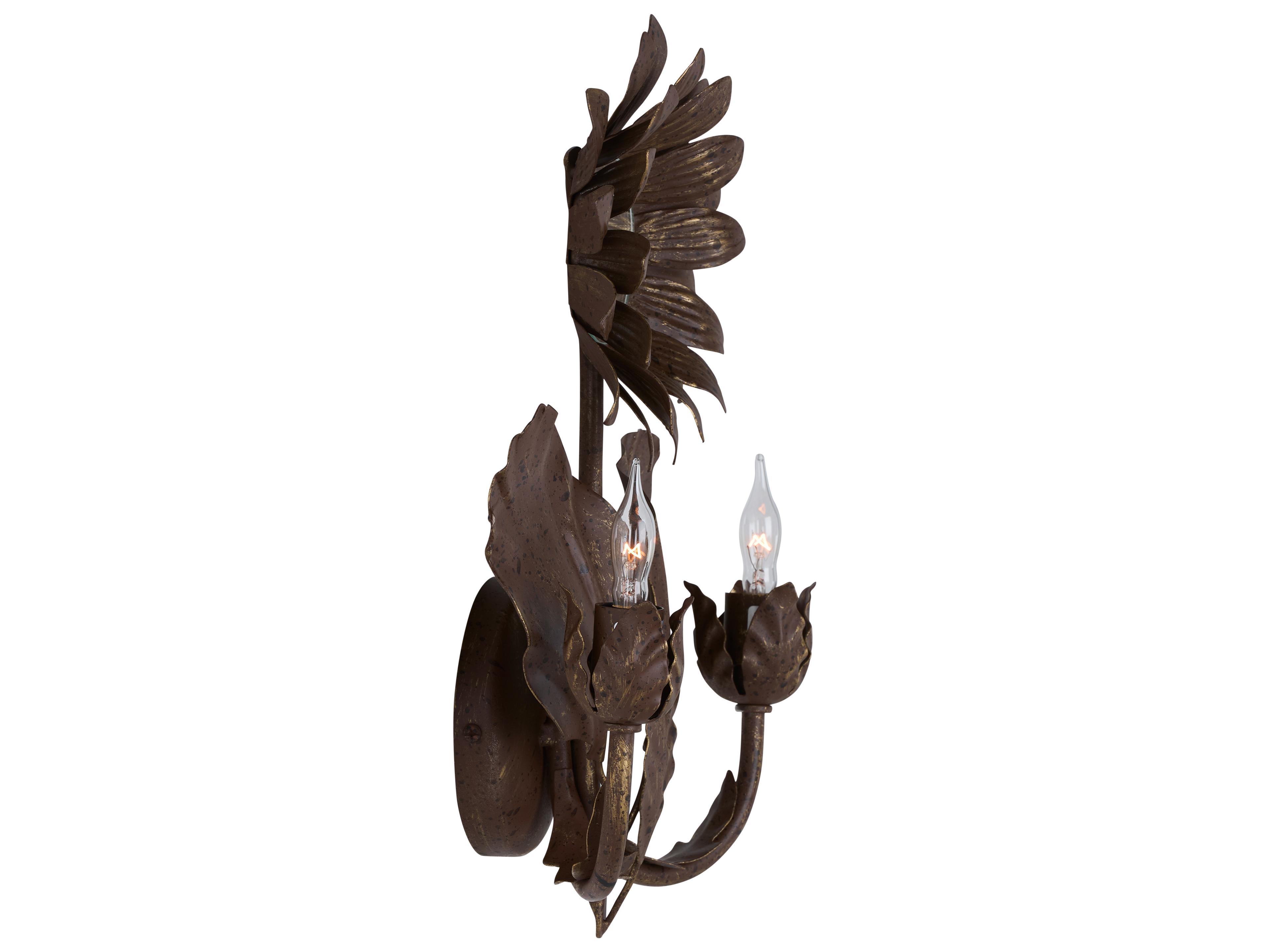 Chelsea House 2-Light Brown Traditional Wall Sconce