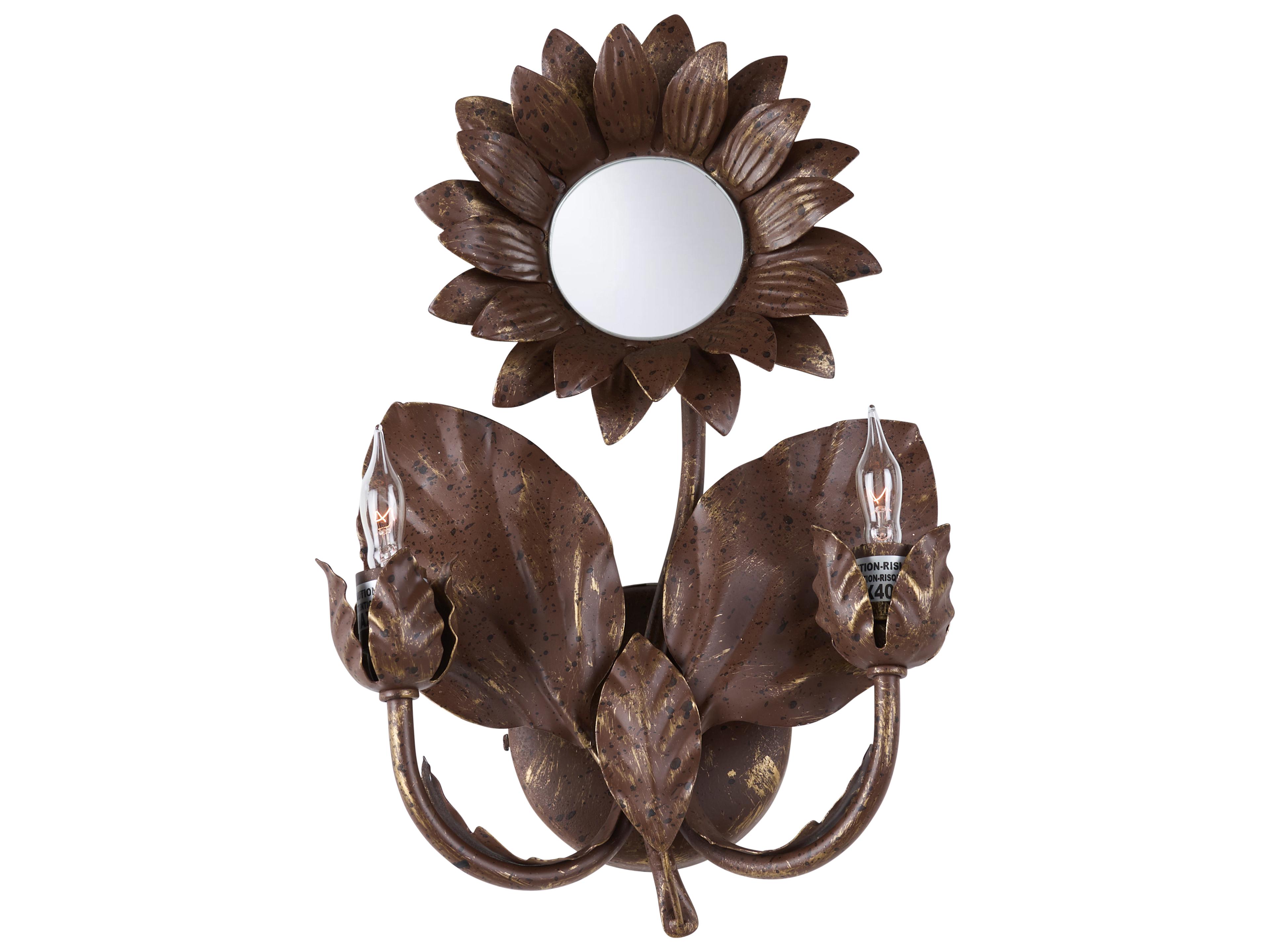 Chelsea House 2-Light Brown Traditional Wall Sconce
