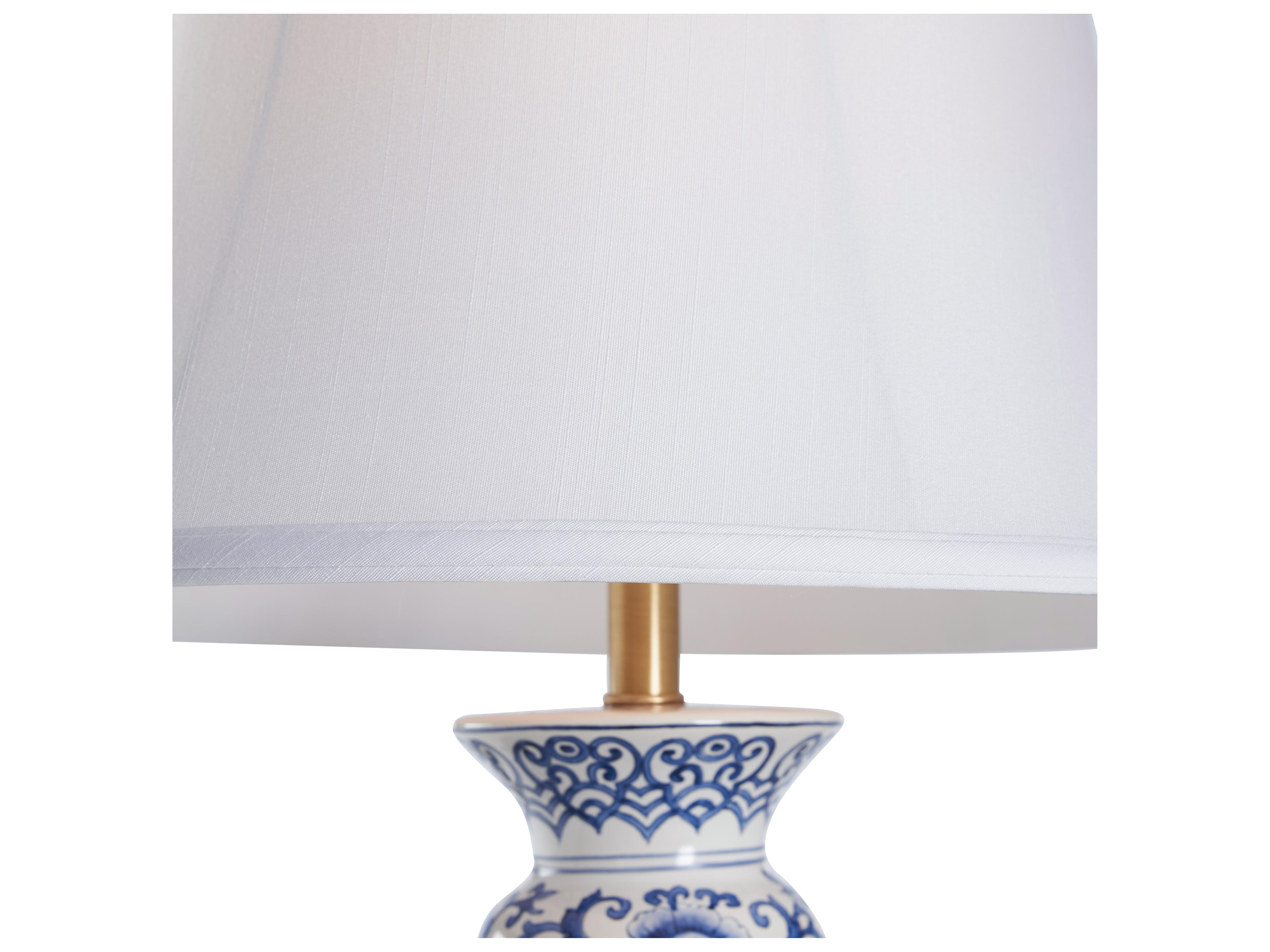 Chelsea House Bill Cain Black Silkette Blue Traditional Table Lamp