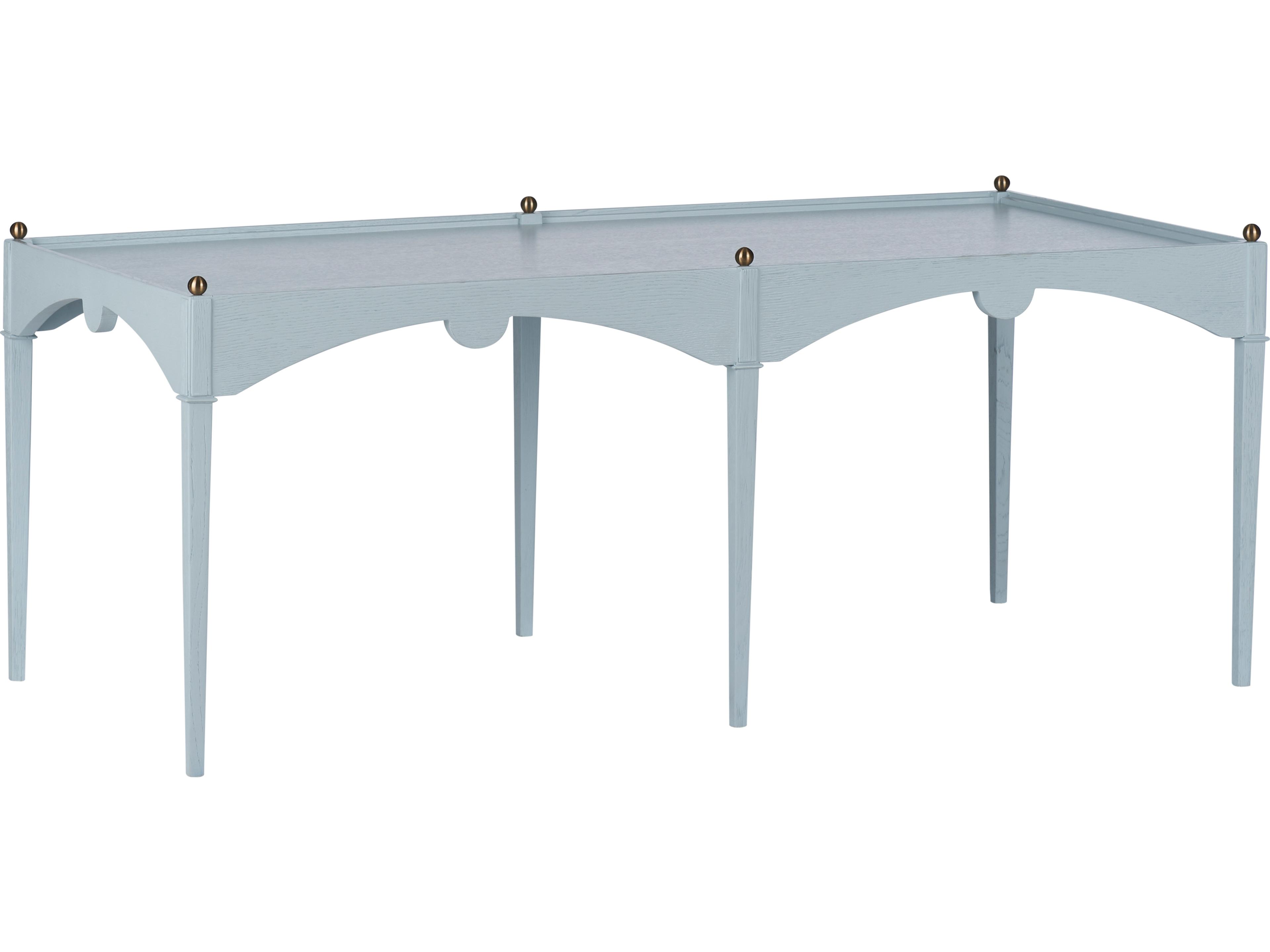 Jamie Merida Rectangular Wood Blue Coffee Table