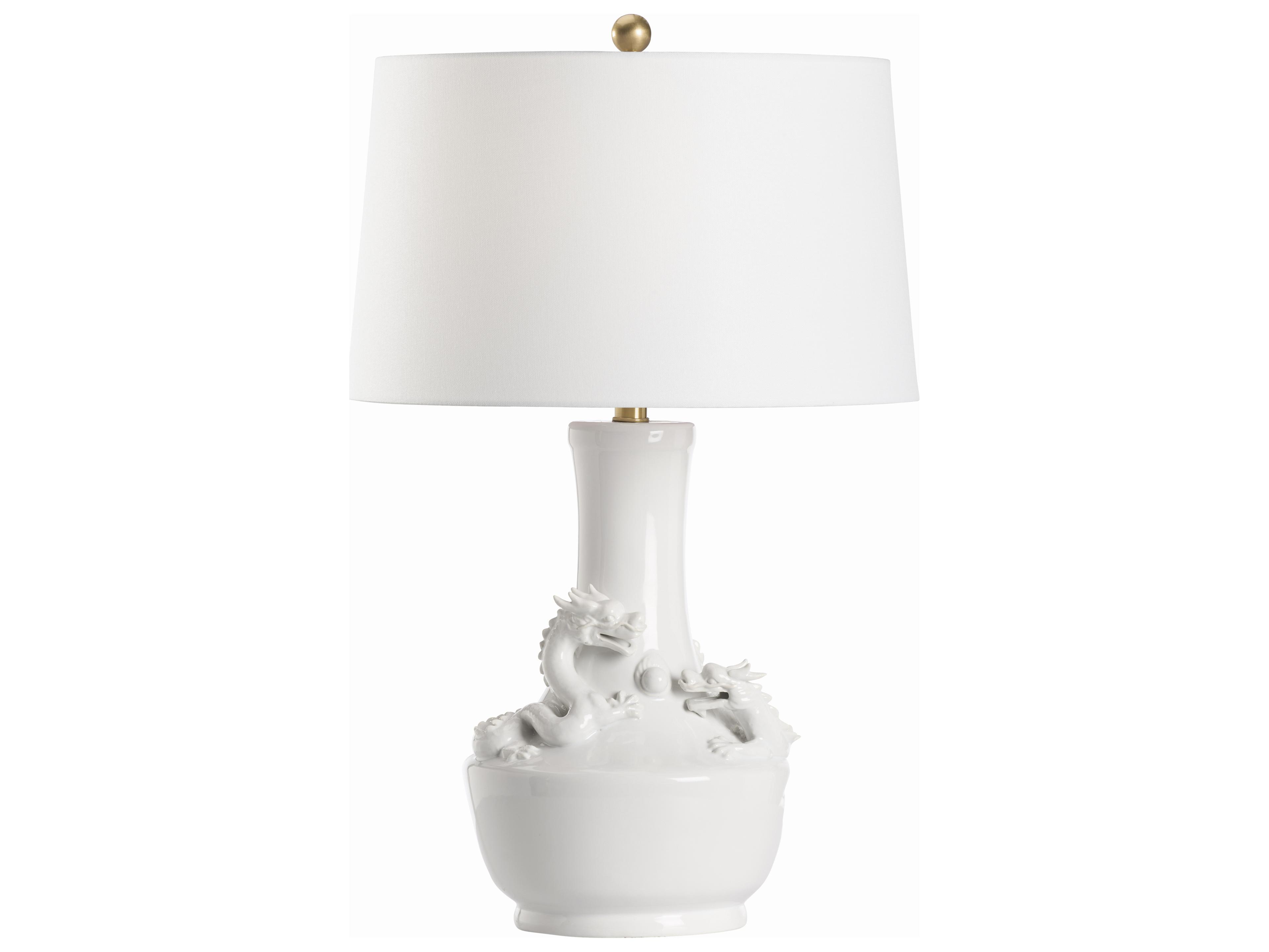 Chelsea House White Cream Linen Traditional Table Lamp