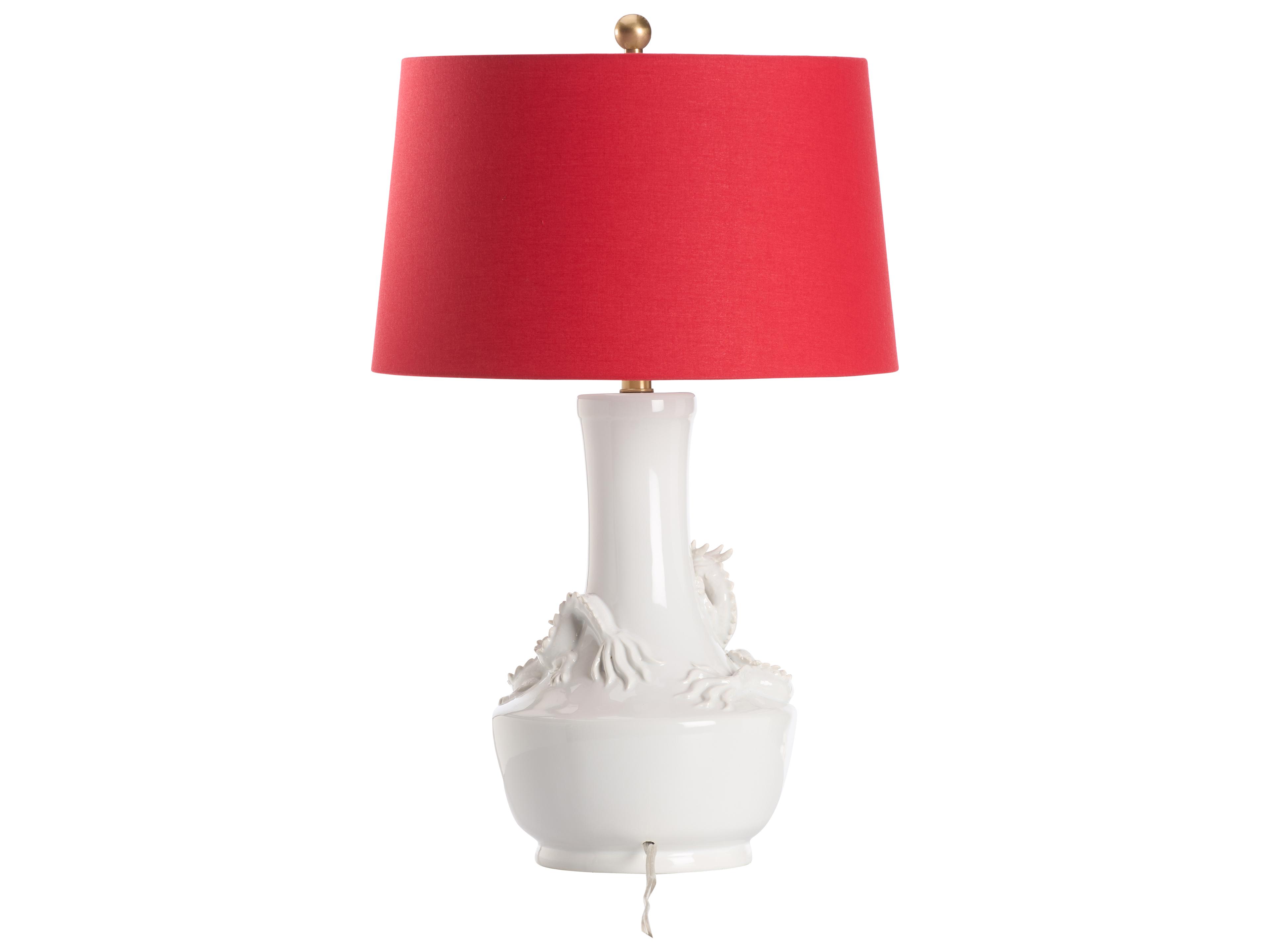 Chelsea House White Cream Linen Traditional Table Lamp