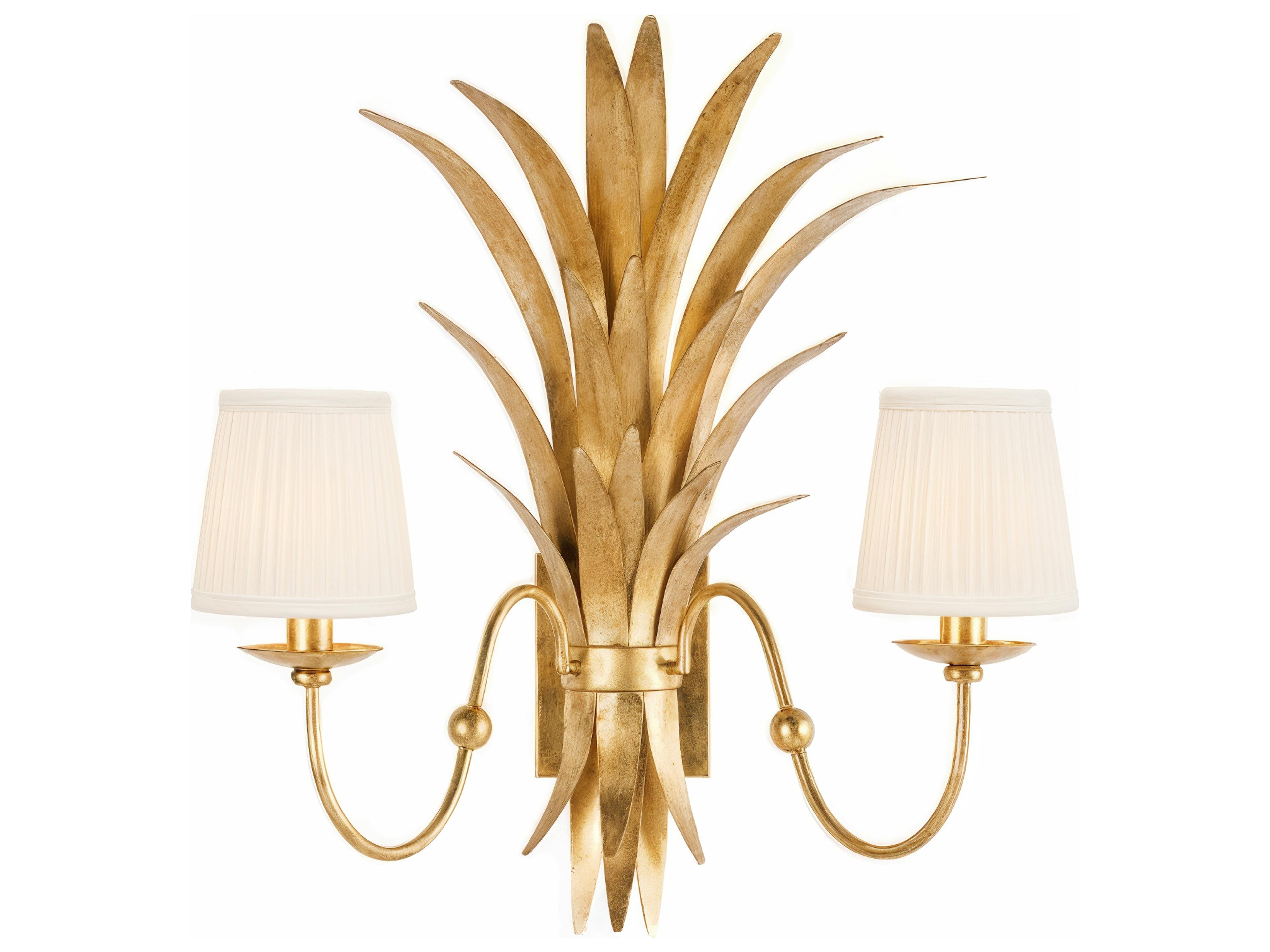 2-Light Gold Wall Sconce
