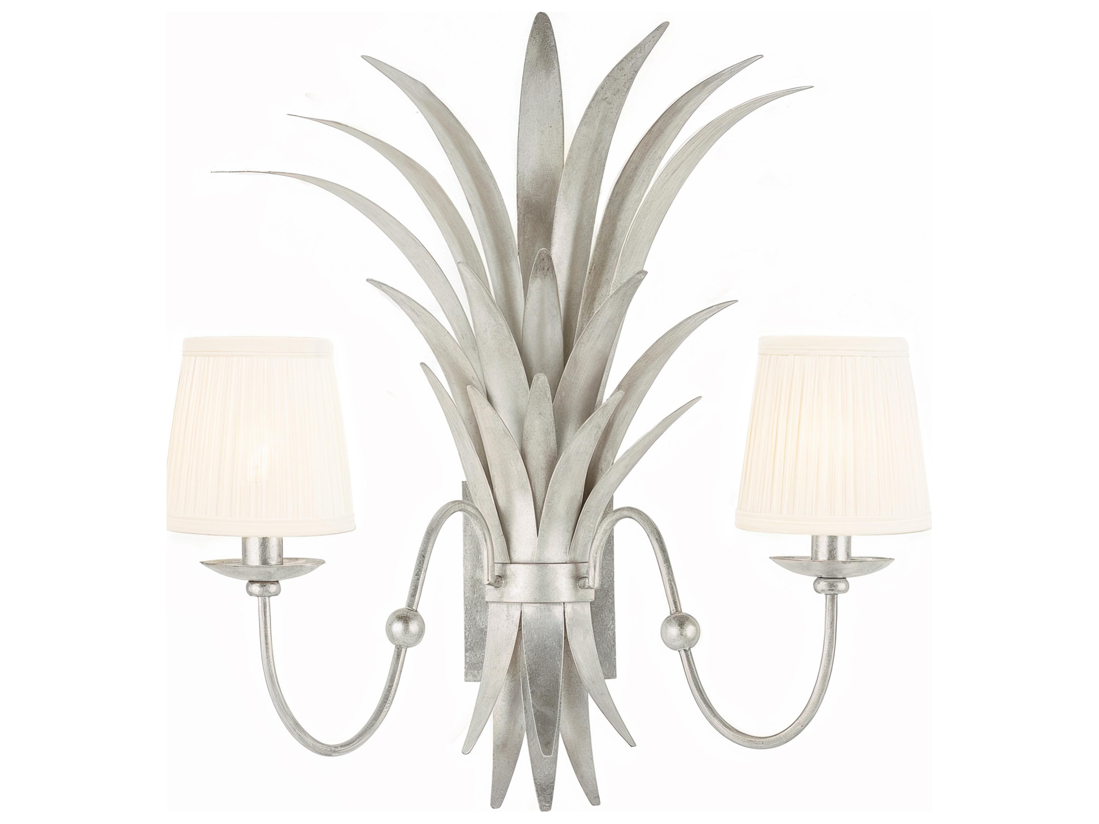 2-Light Silver Traditional Wall Sconce