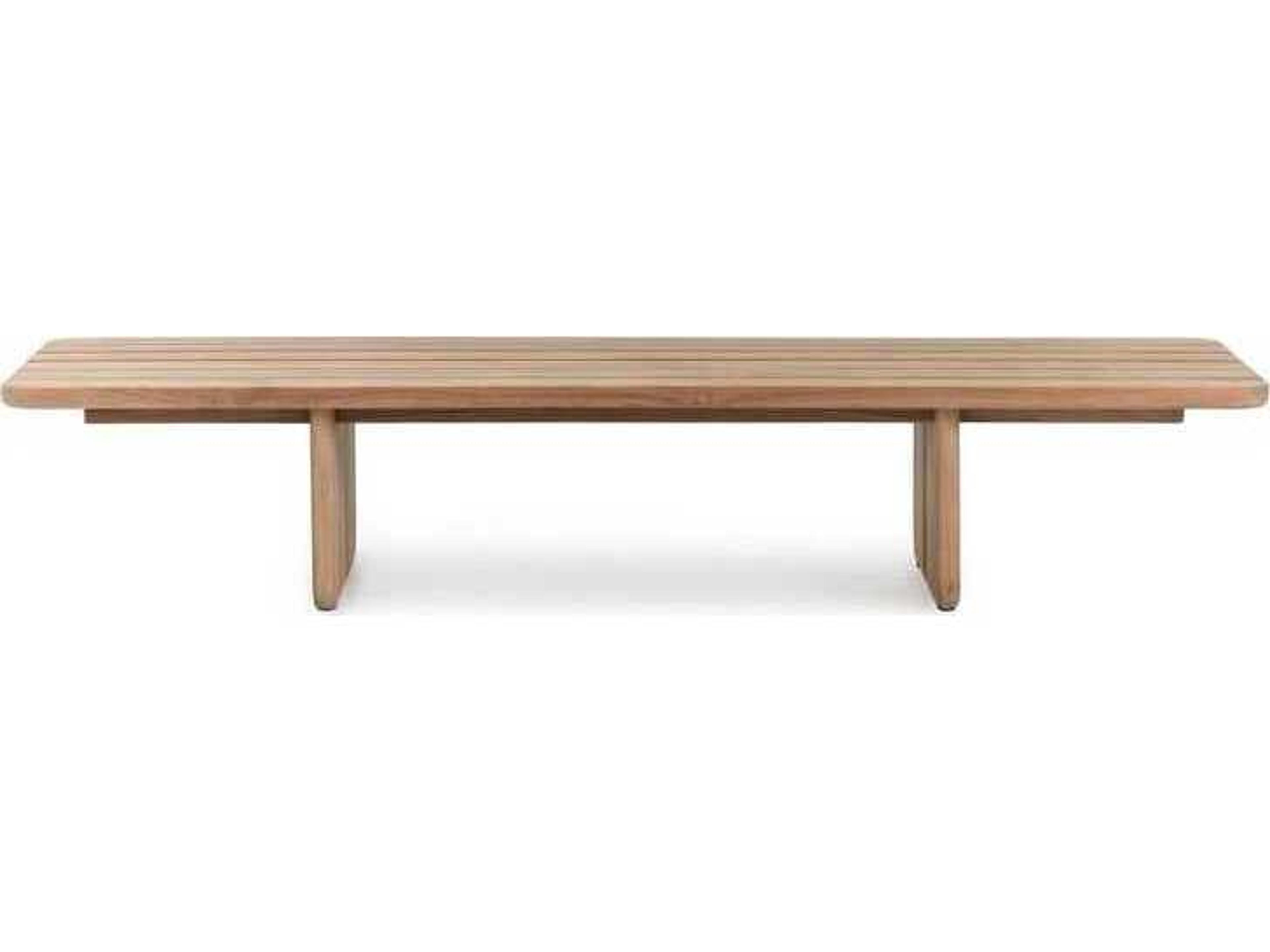 Classic Home Outdoor Hudson Natural Wood Rectangular Coffee Table