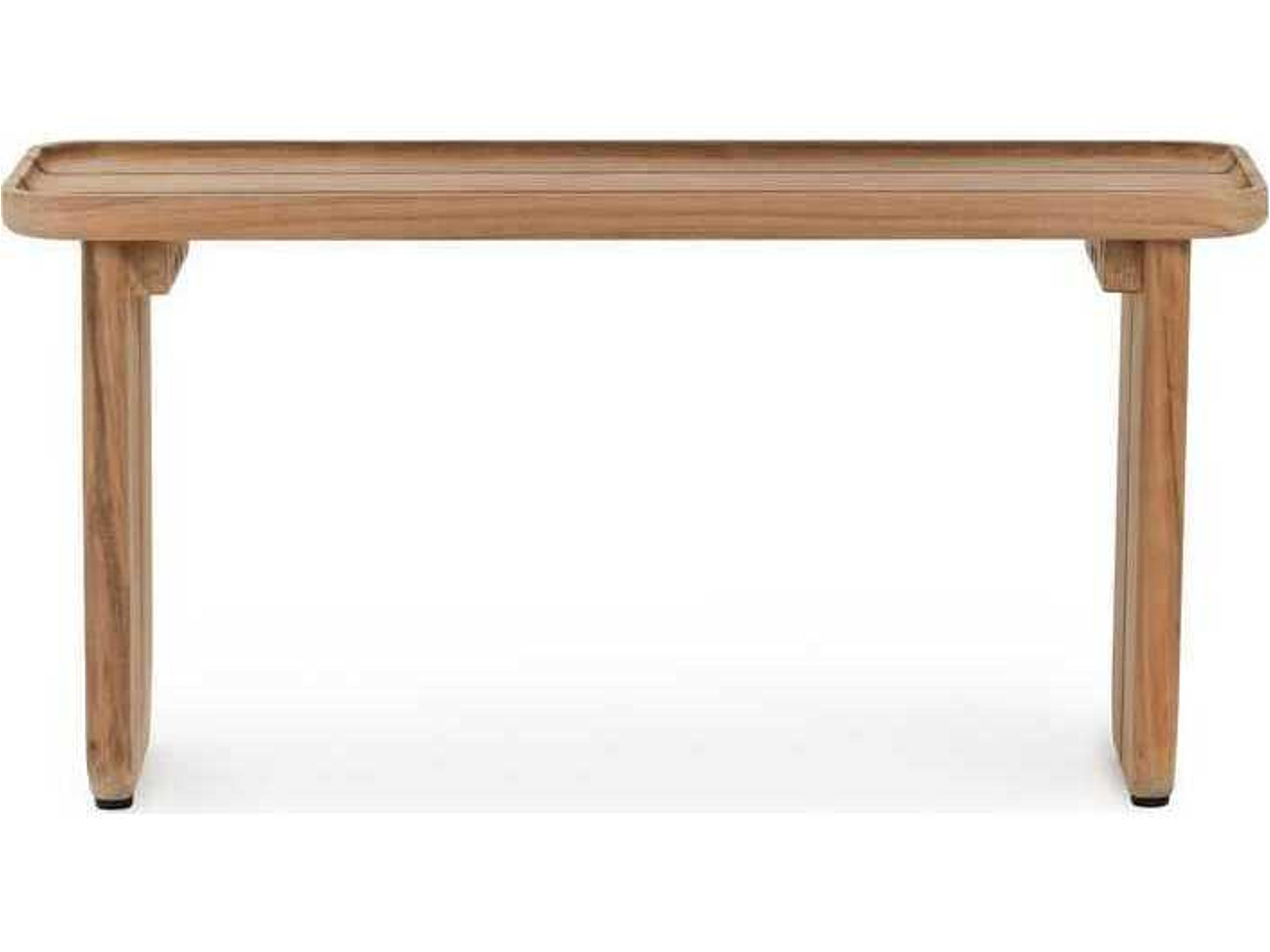 Classic Home Outdoor Hudson Natural Wood Rectangular Coffee Table