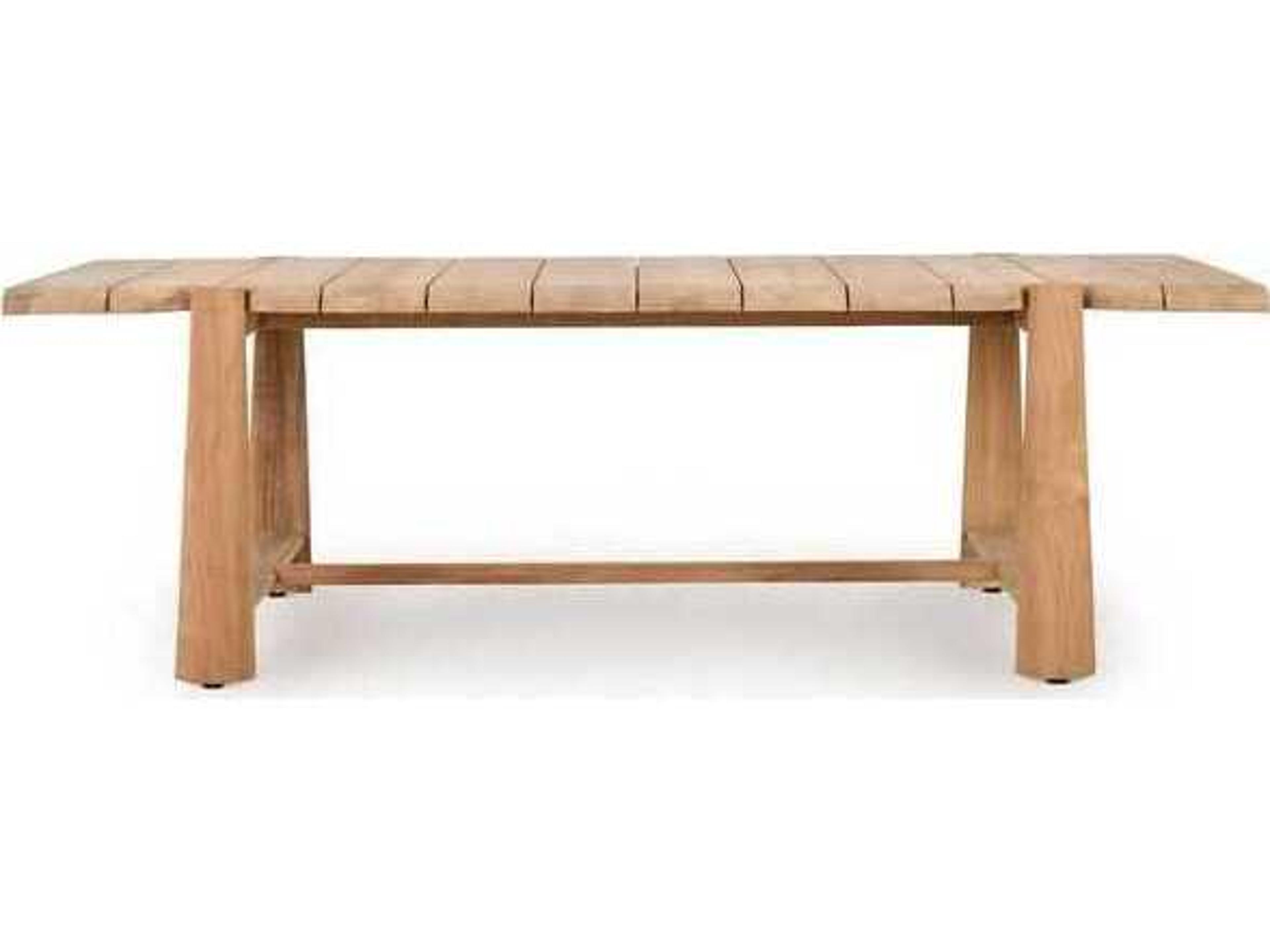 Classic Home Outdoor Aston Natural Wood Rectangular Dining Table