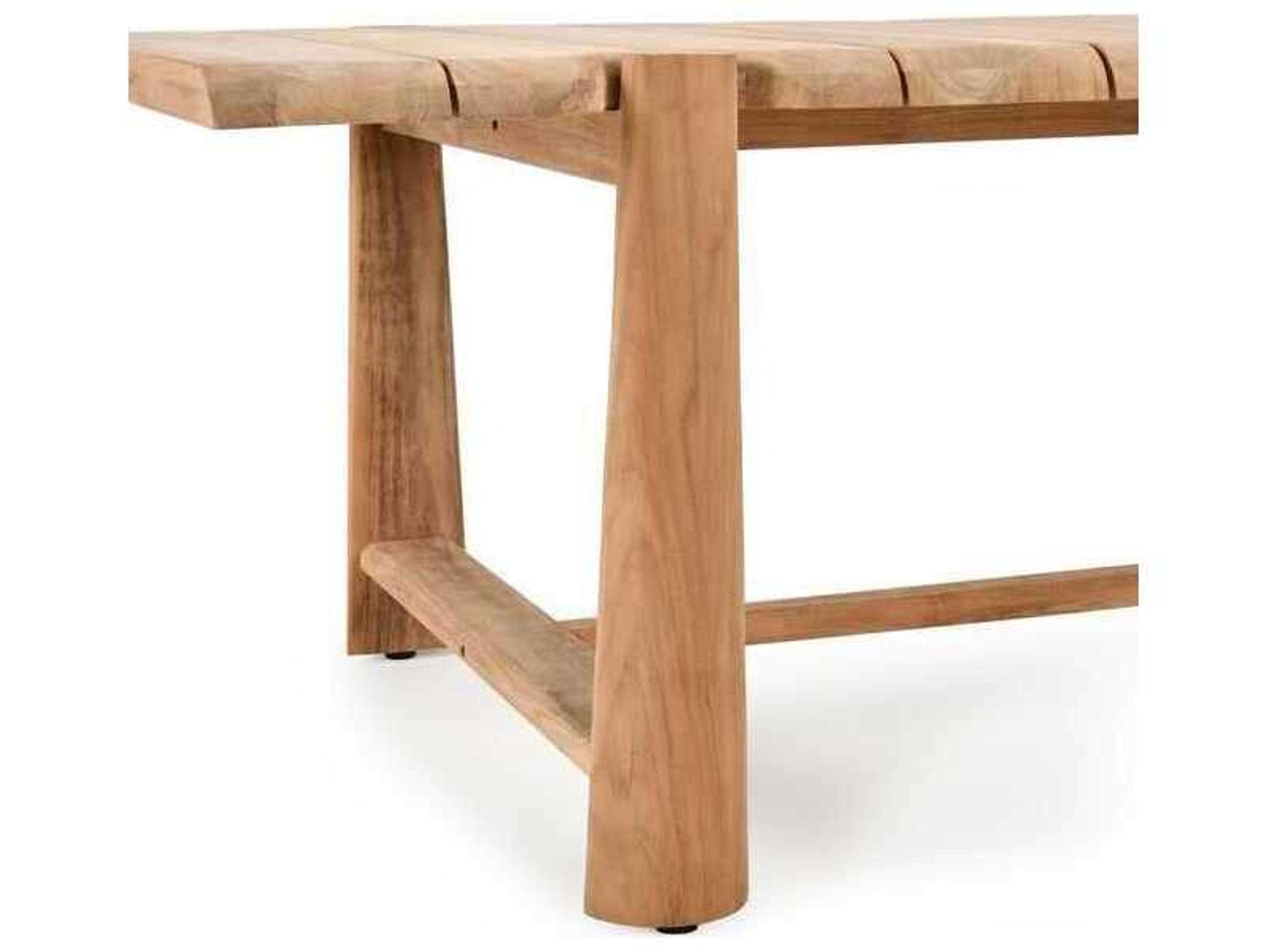 Classic Home Outdoor Aston Natural Wood Rectangular Dining Table