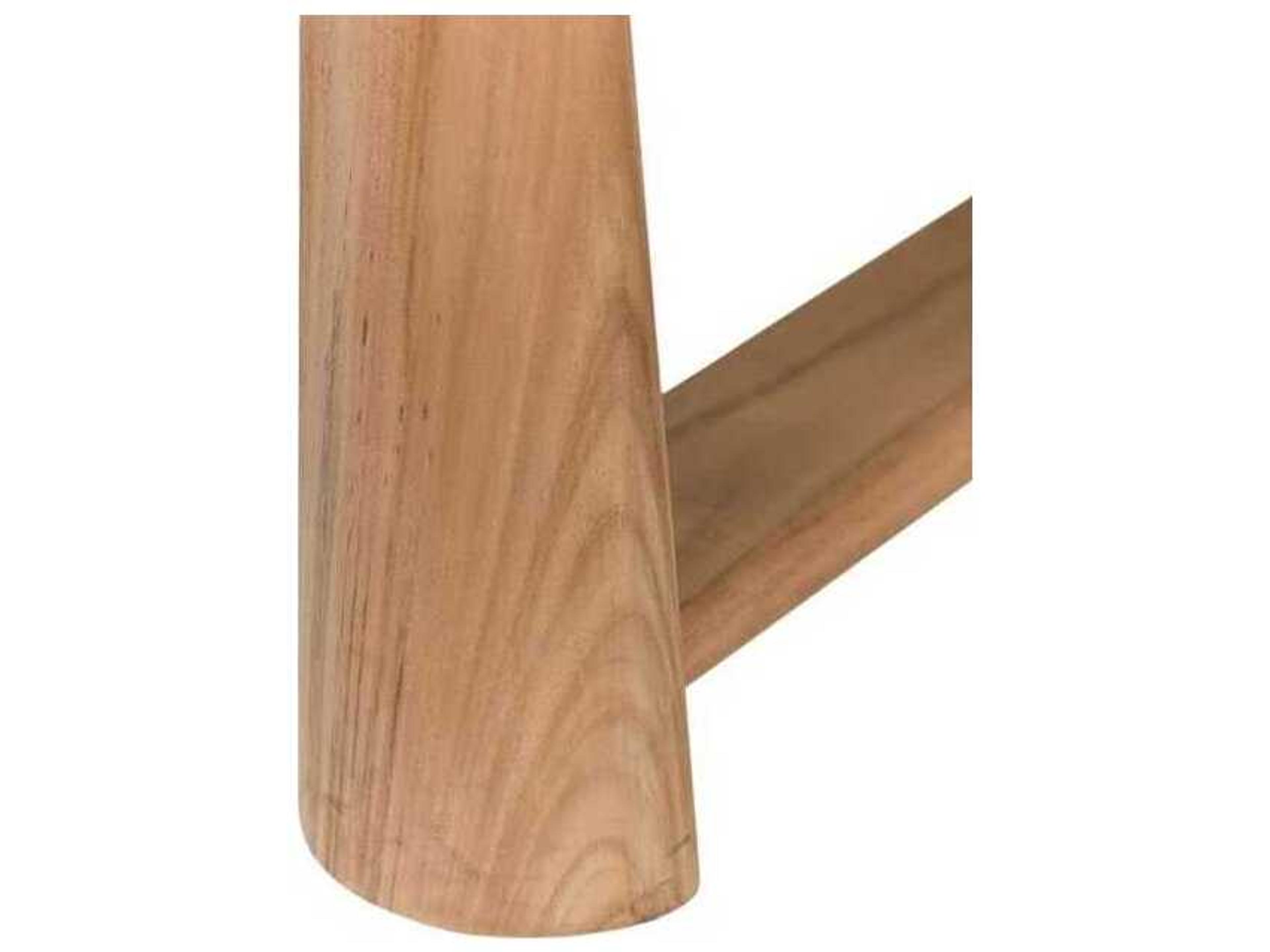 Classic Home Outdoor Aston Natural Wood Round Coffee Table