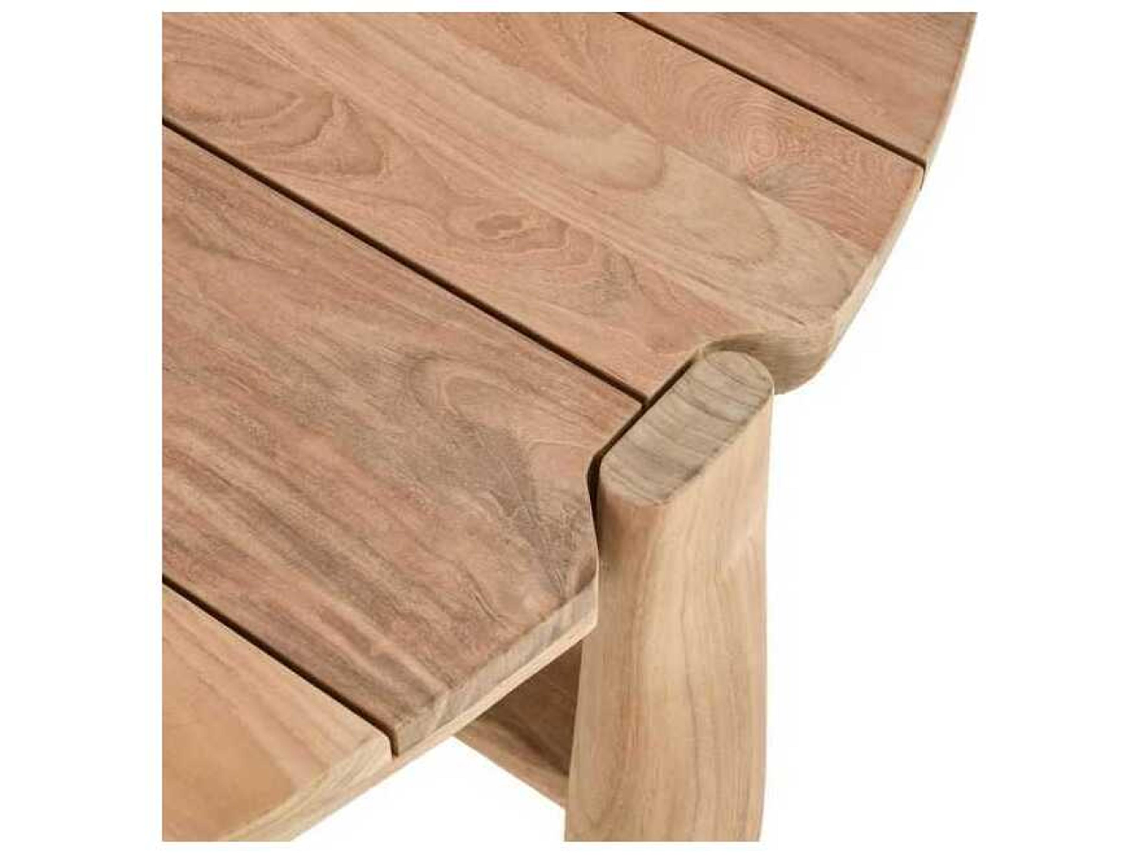 Classic Home Outdoor Aston Natural Wood Round Coffee Table