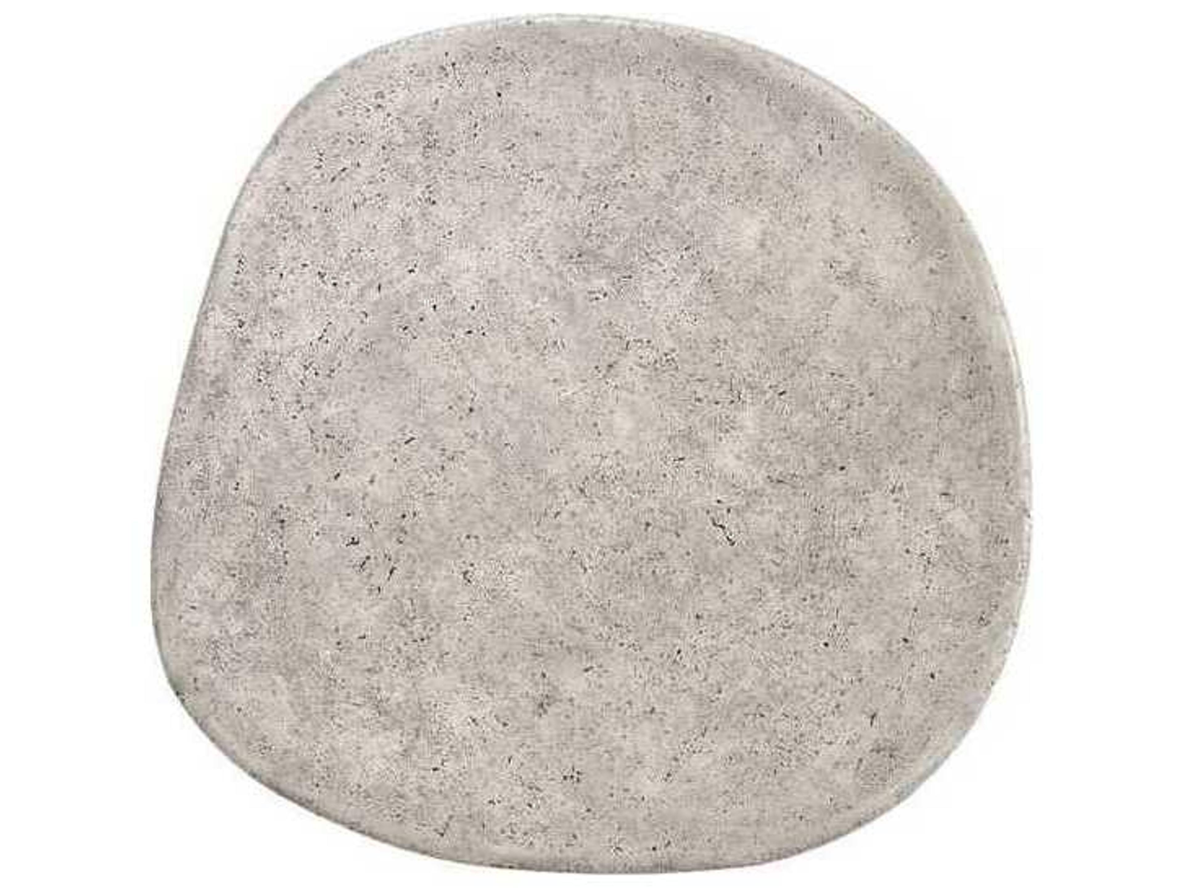 Classic Home Outdoor Britney Light Grey Concrete Round Coffee Table