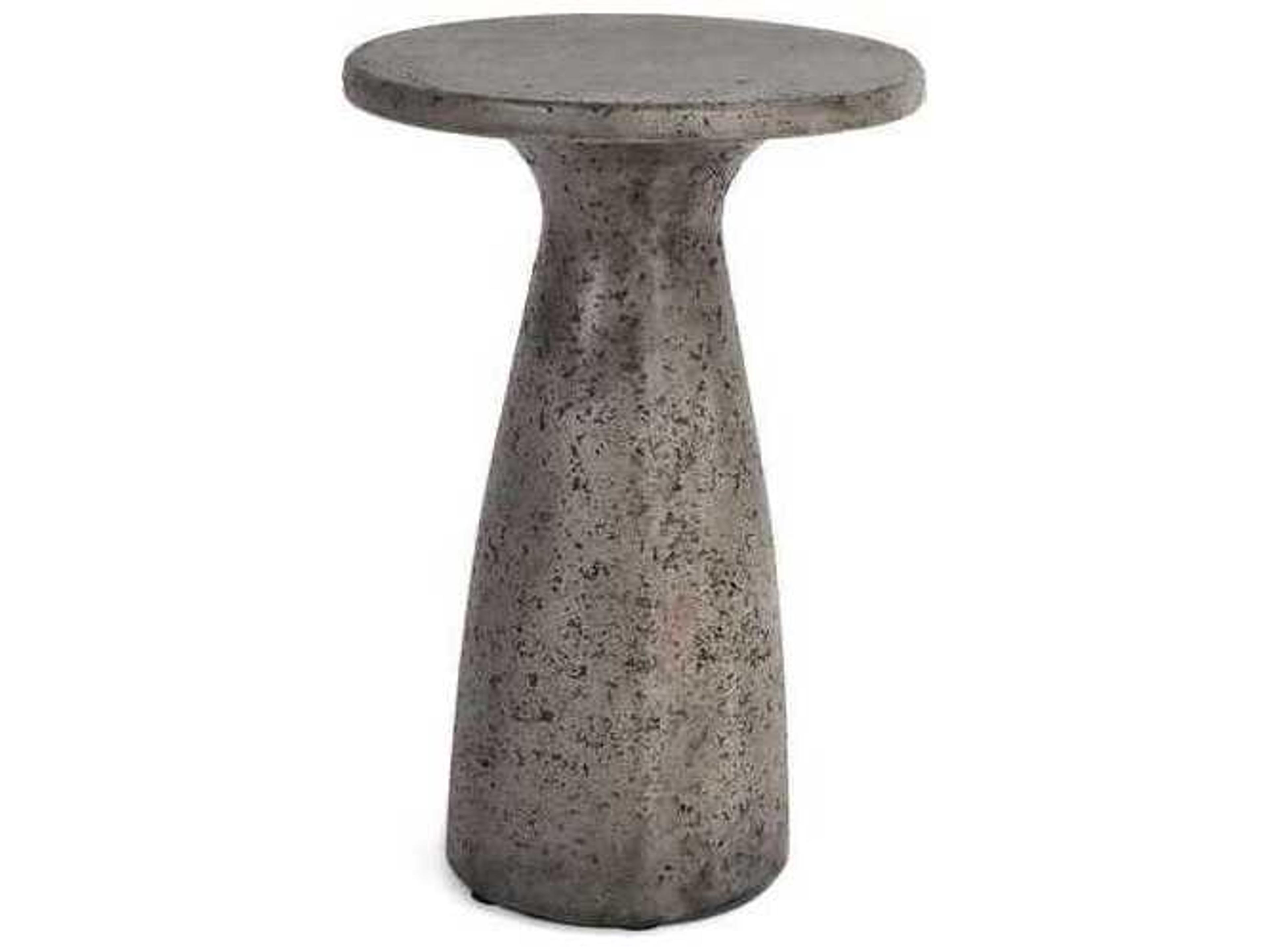 Collins Dark Grey Concrete Round End Table