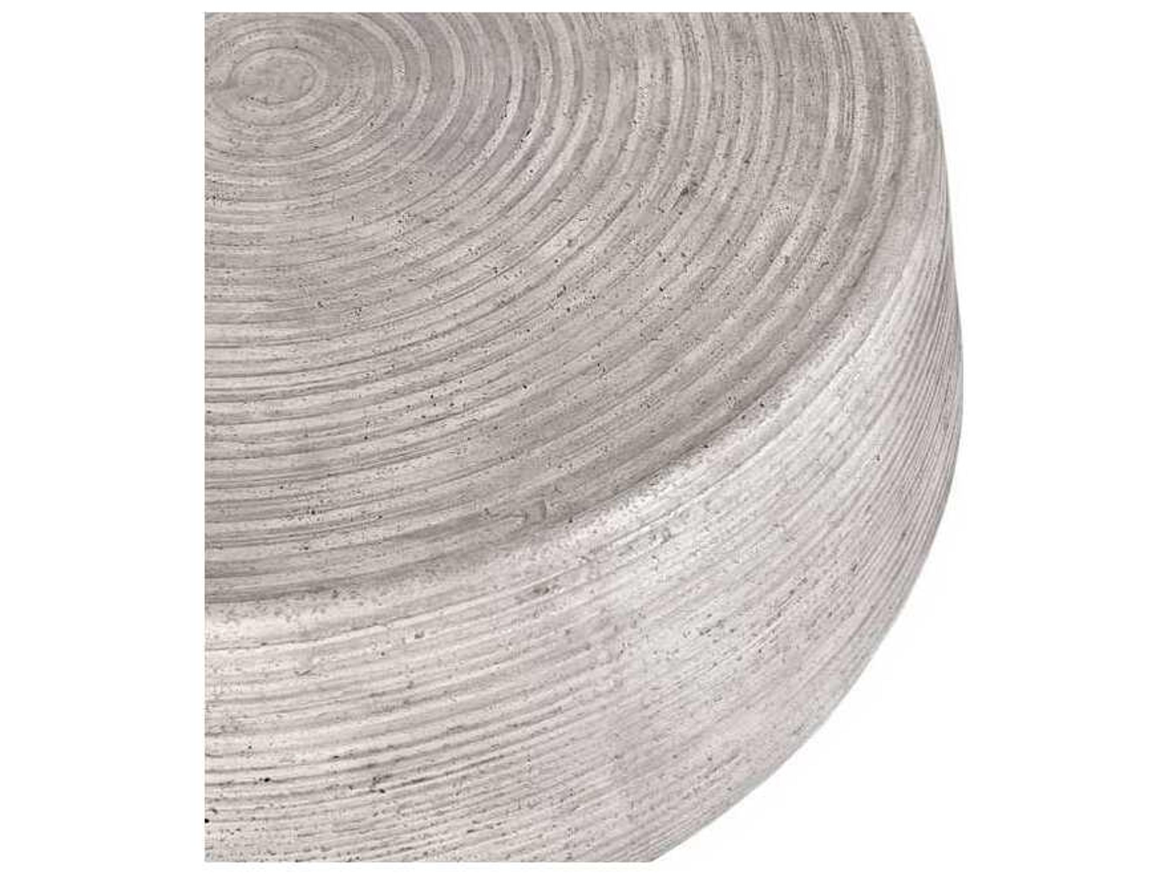 Classic Home Outdoor Nellie Rough Light Grey Concrete Round Coffee Table