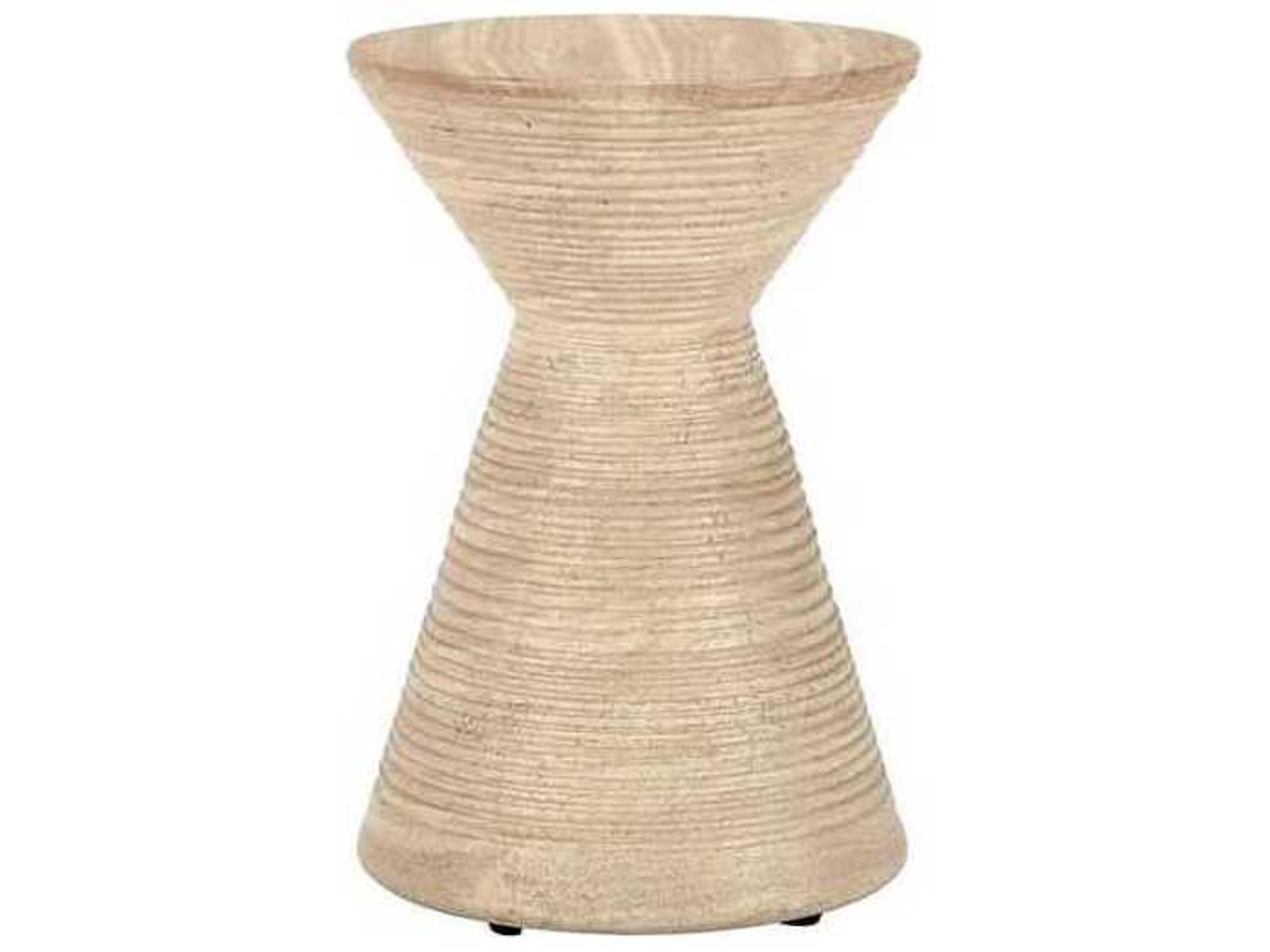 Fern Beige Concrete Round End Table