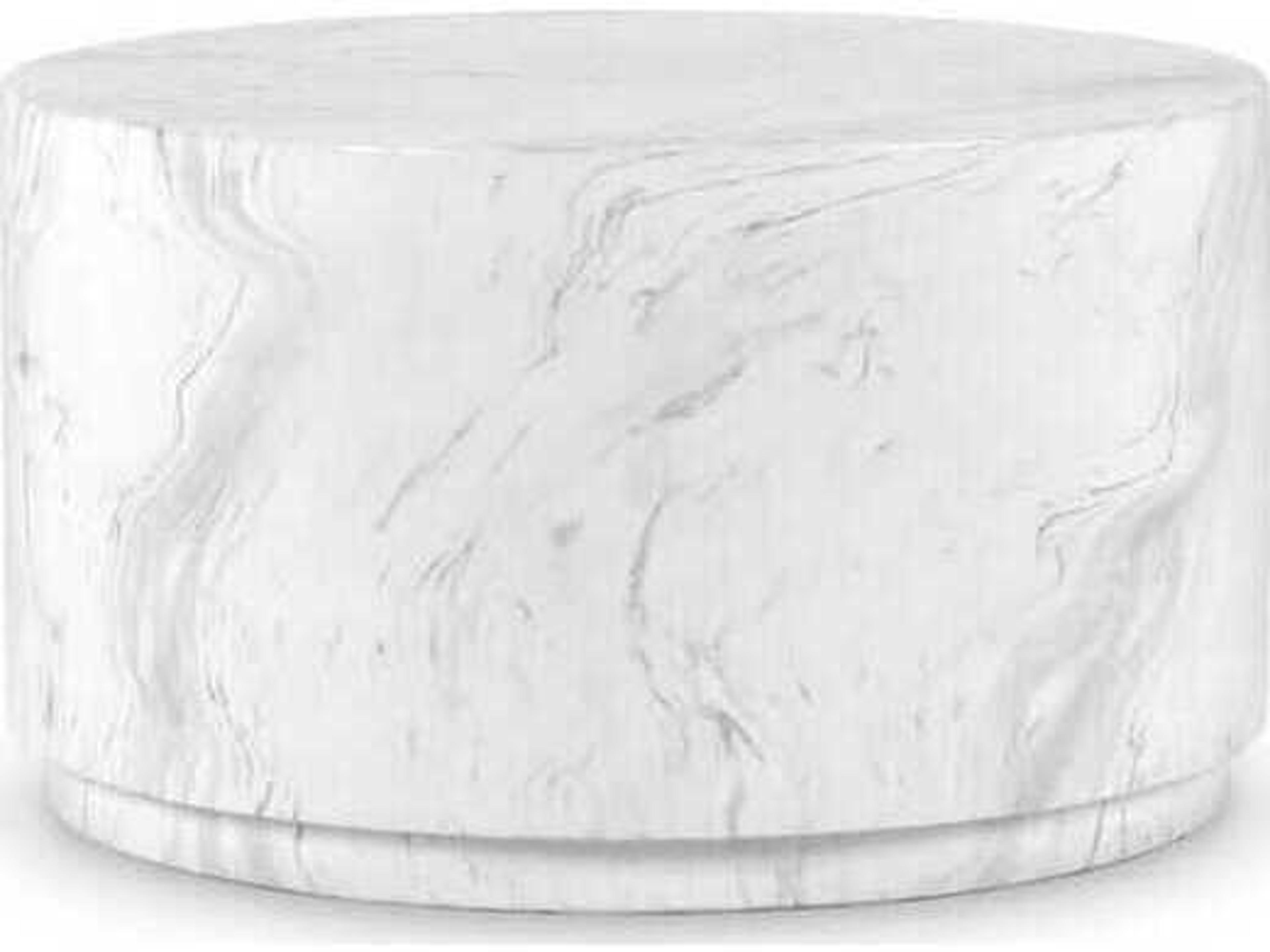 Arlette White Concrete Round Coffee Table