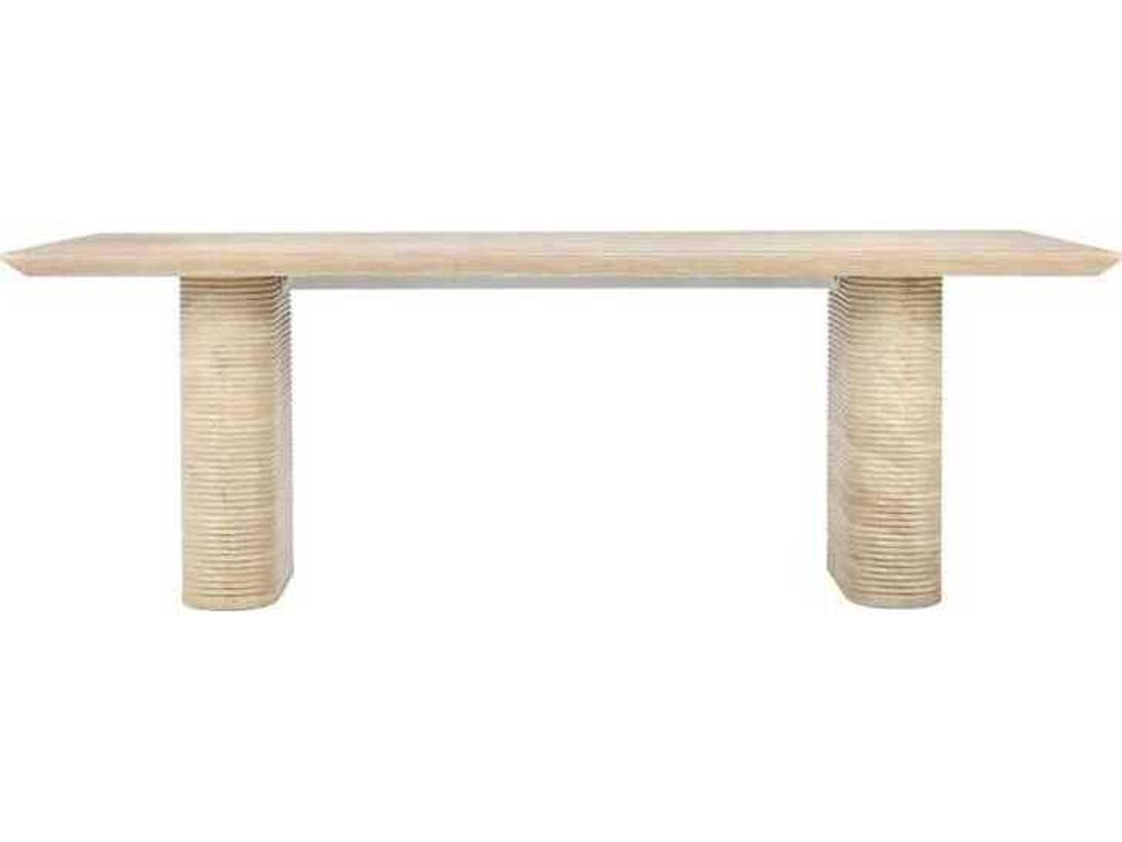 Classic Home Outdoor Aiden Beige Concrete Rectangular Dining Table