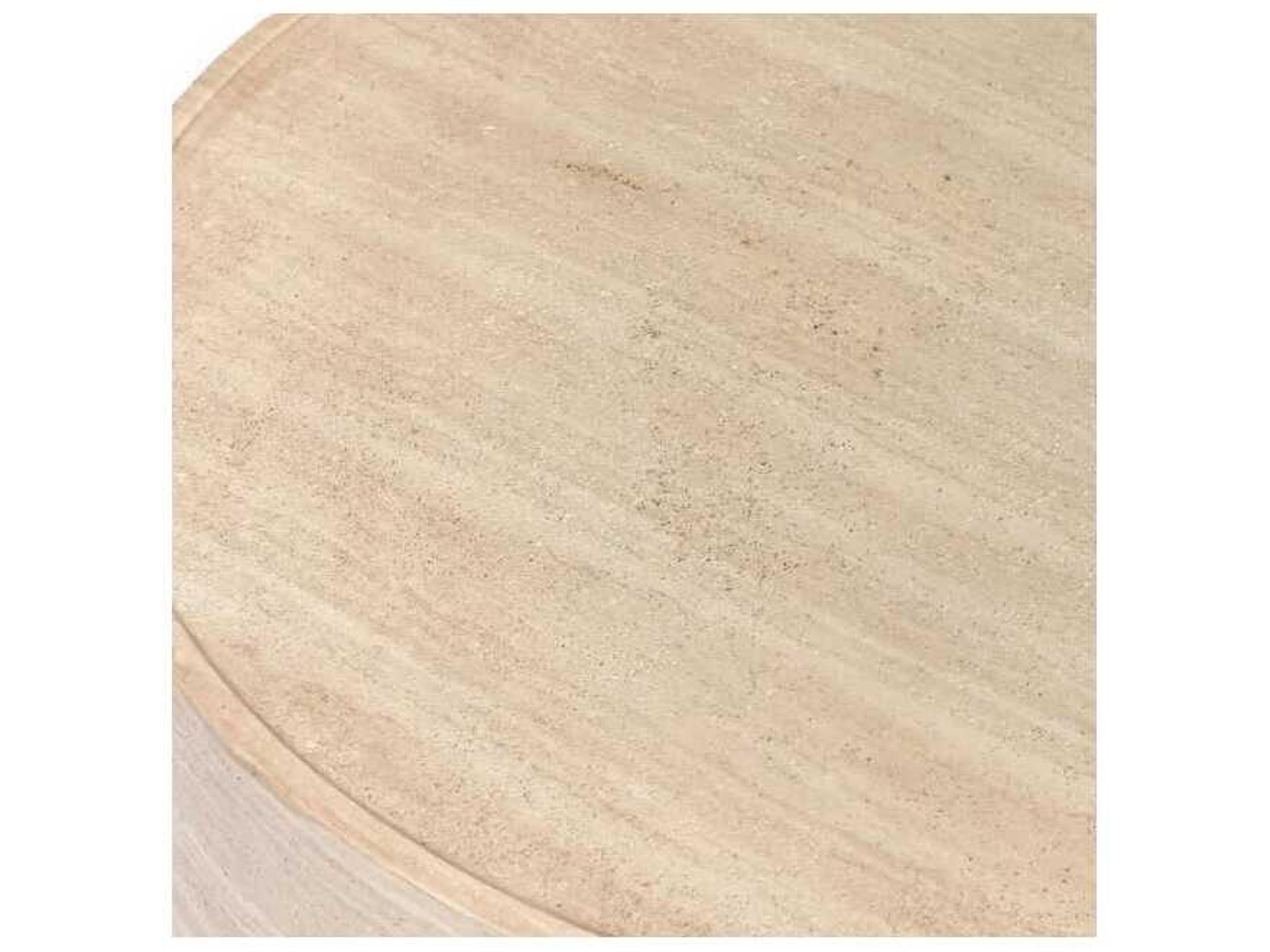 Classic Home Outdoor Mckenna Beige Concrete Round Coffee Table