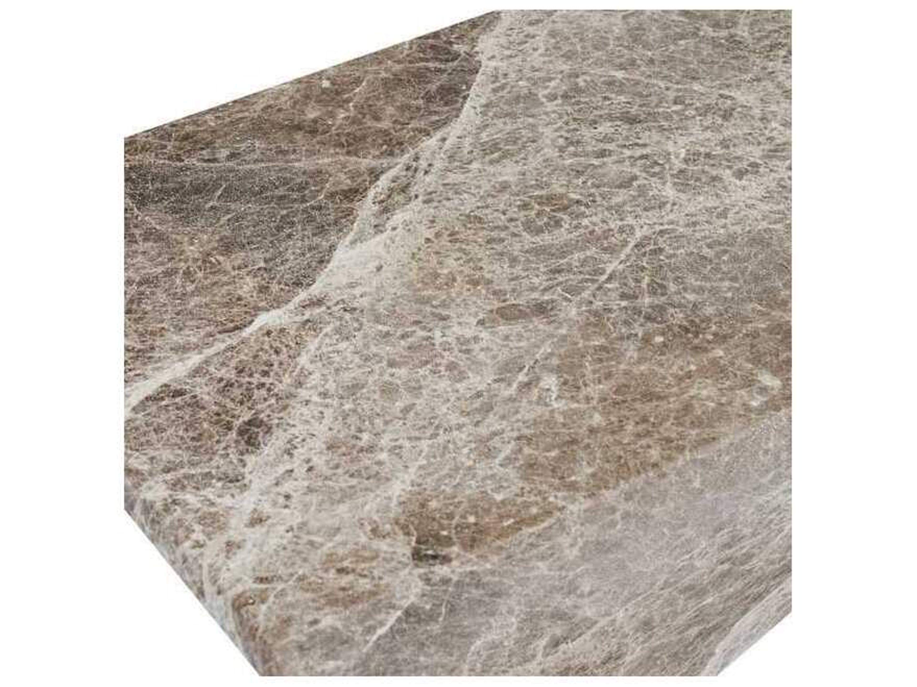 Classic Home Outdoor Adler Brown, Ivory Concrete Rectangular End Table