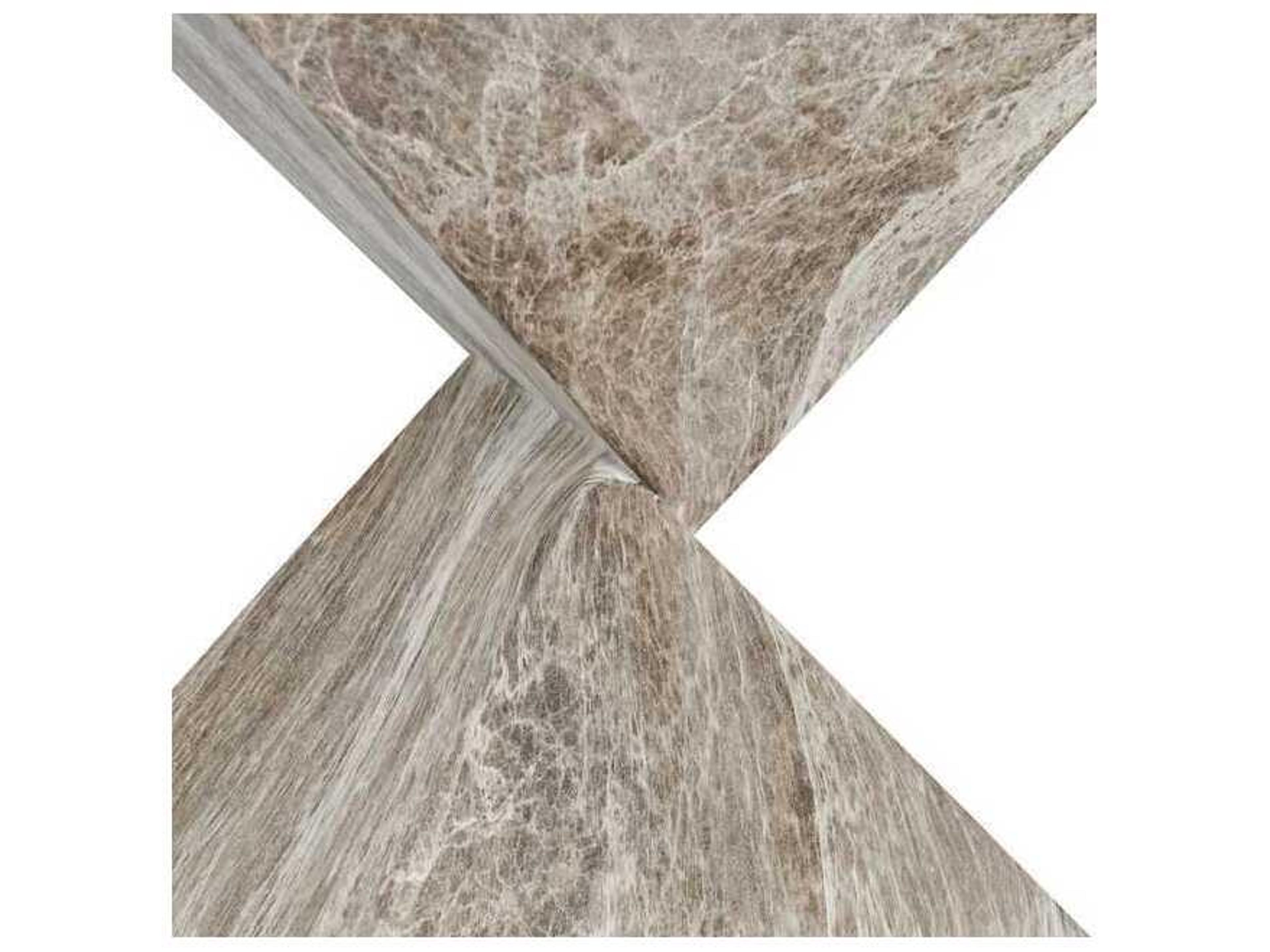 Classic Home Outdoor Adler Brown, Ivory Concrete Rectangular End Table