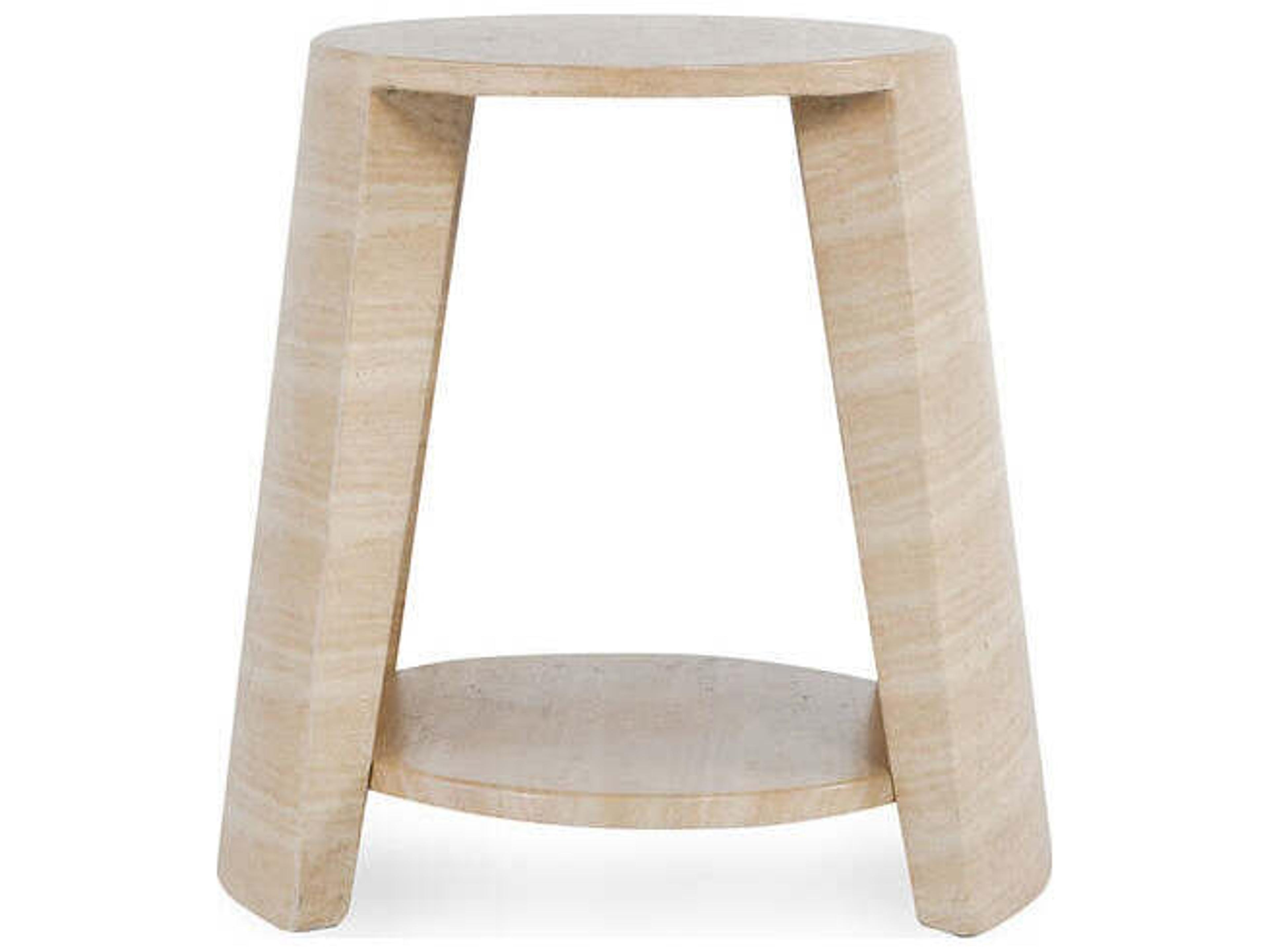 Classic Home Outdoor Rosen Beige Concrete Oval End Table