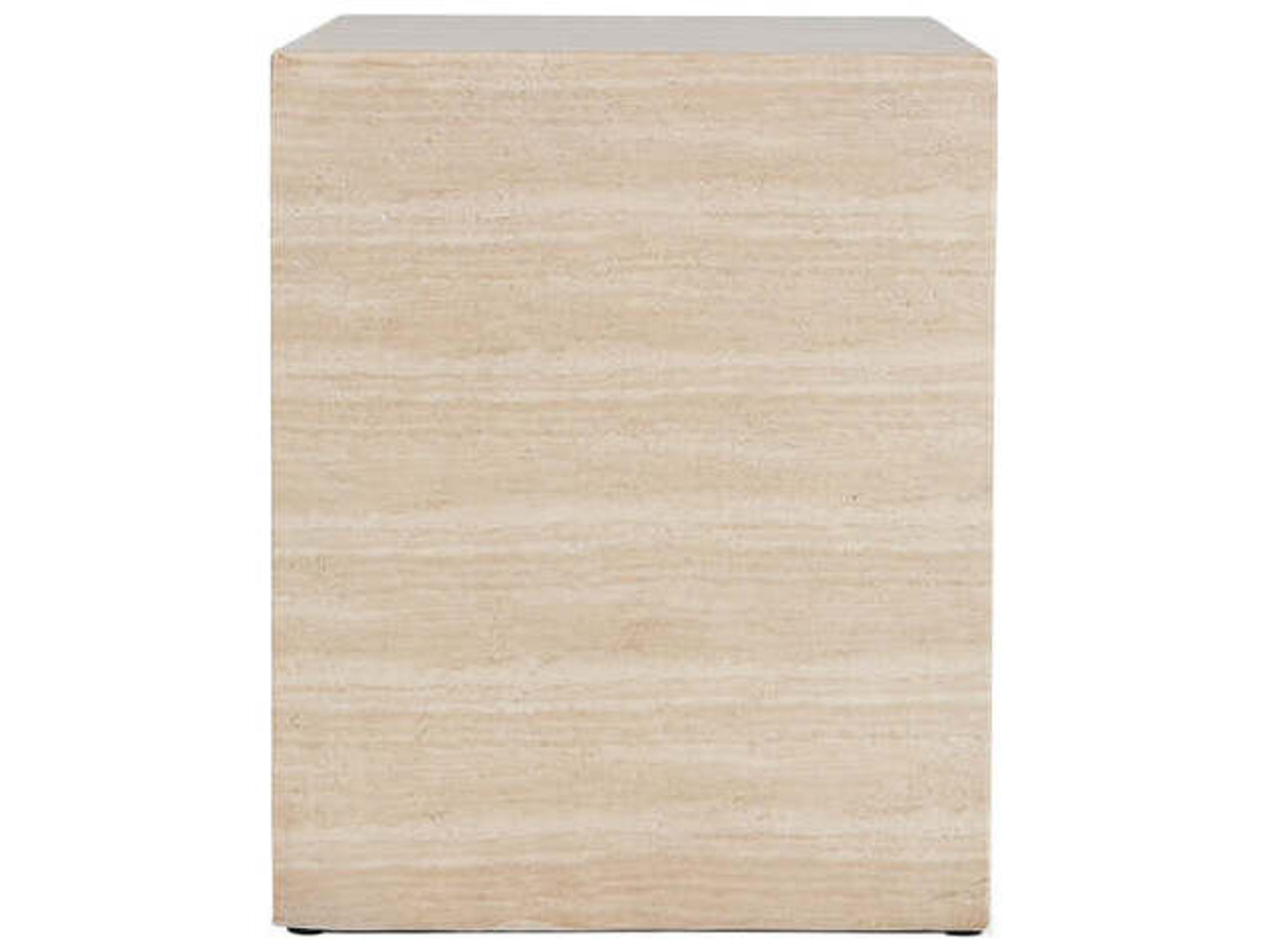 Classic Home Outdoor Rosen Beige Concrete Rectangular End Table