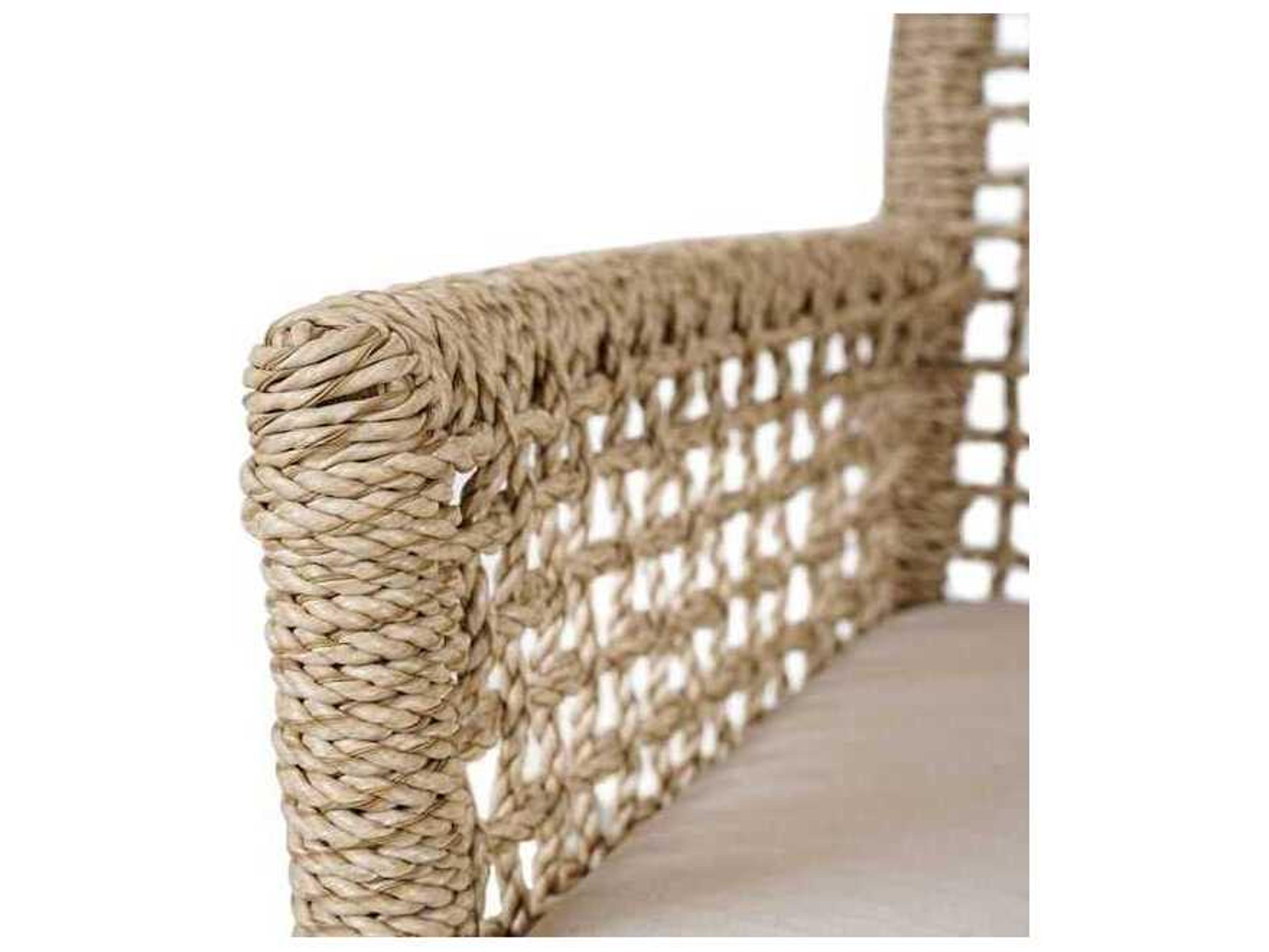 Classic Home Outdoor Brisbane Natural Brown Aluminum Cushion Dining Chair